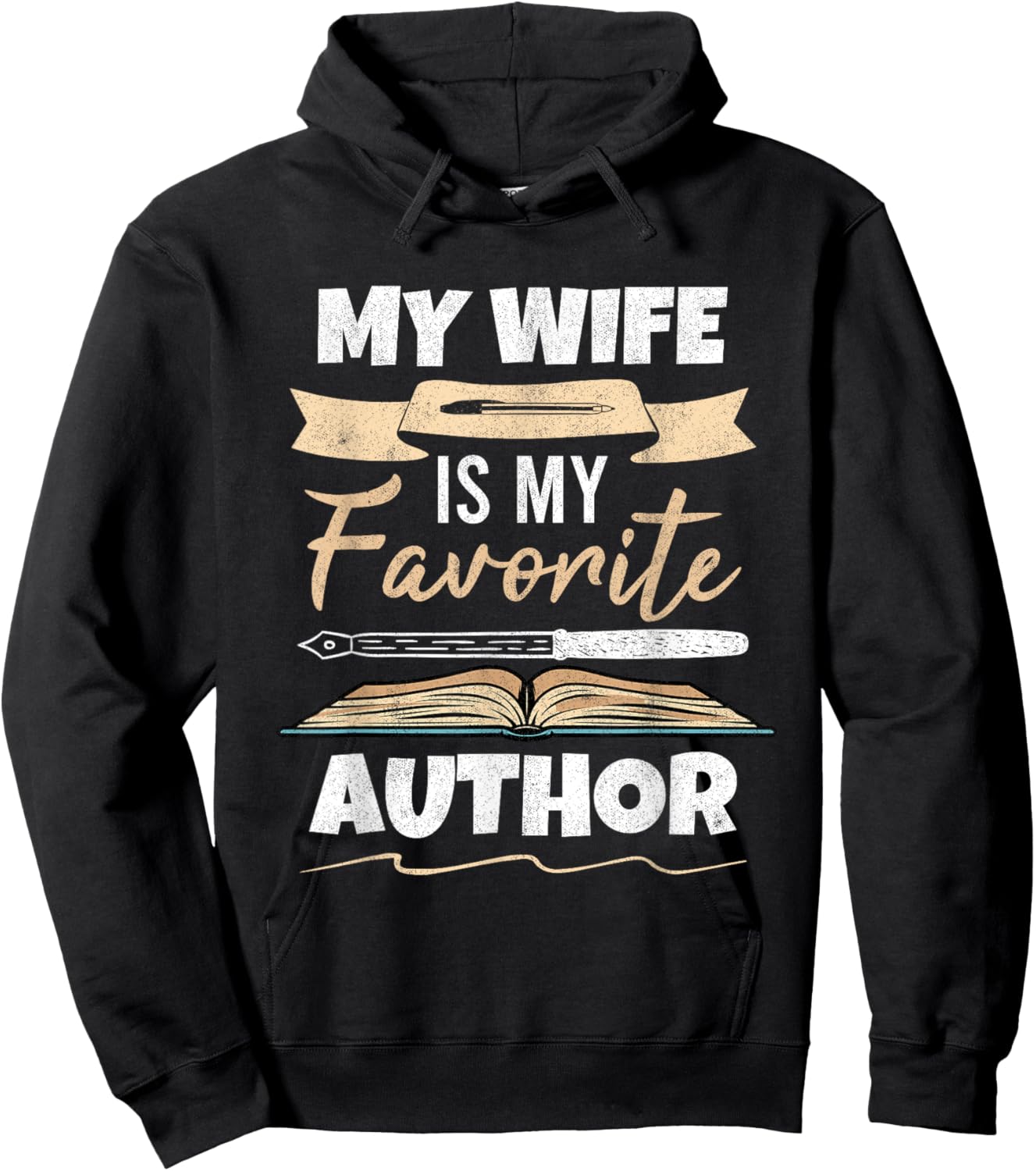 My Wife Is My Favorite Author Husband Of Writer Hoodie - Hoodie | Black