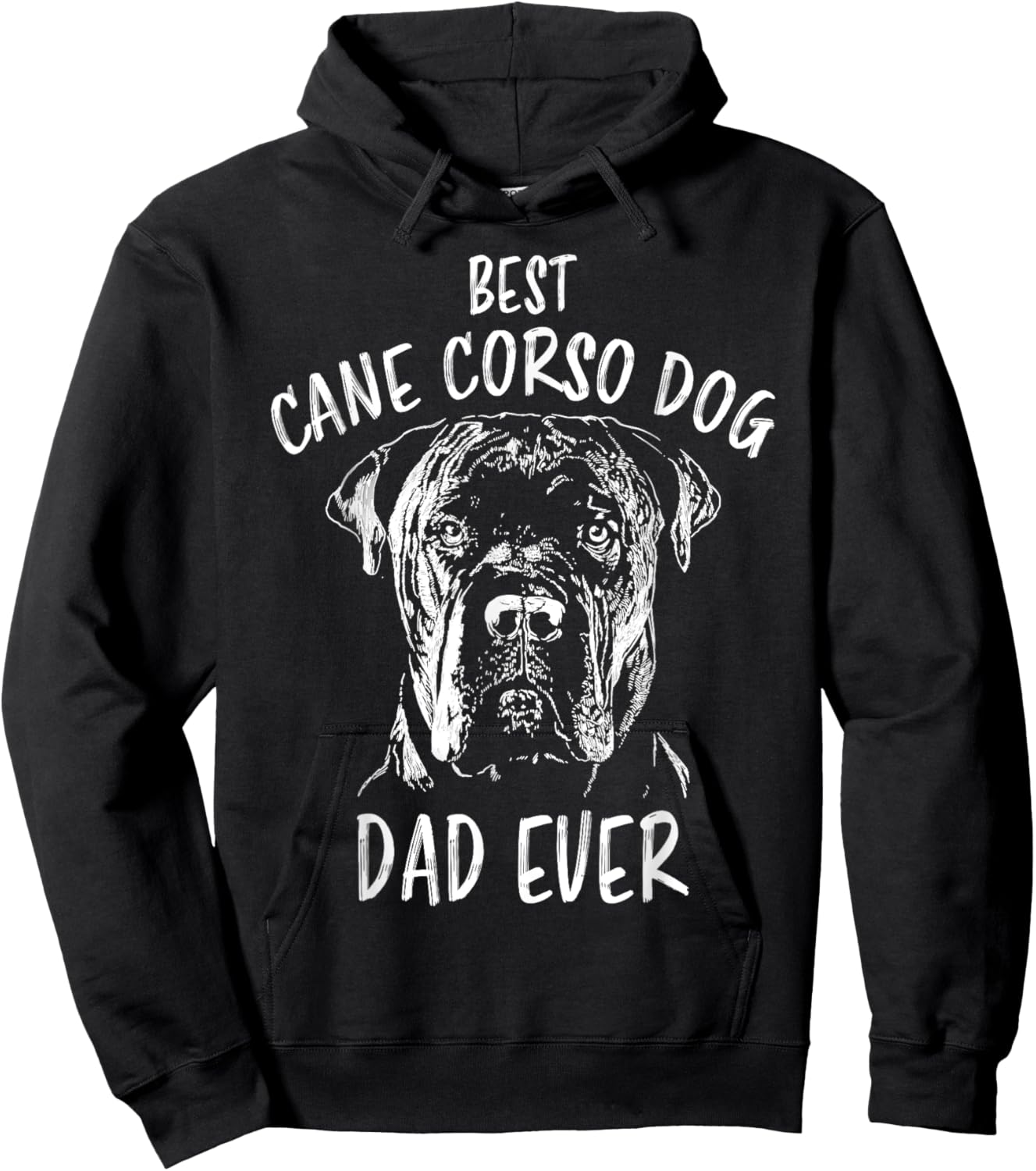 Best Cane Corso Dog Dad Ever Dog Holder Cane Corso Hoodie - Hoodie | Black