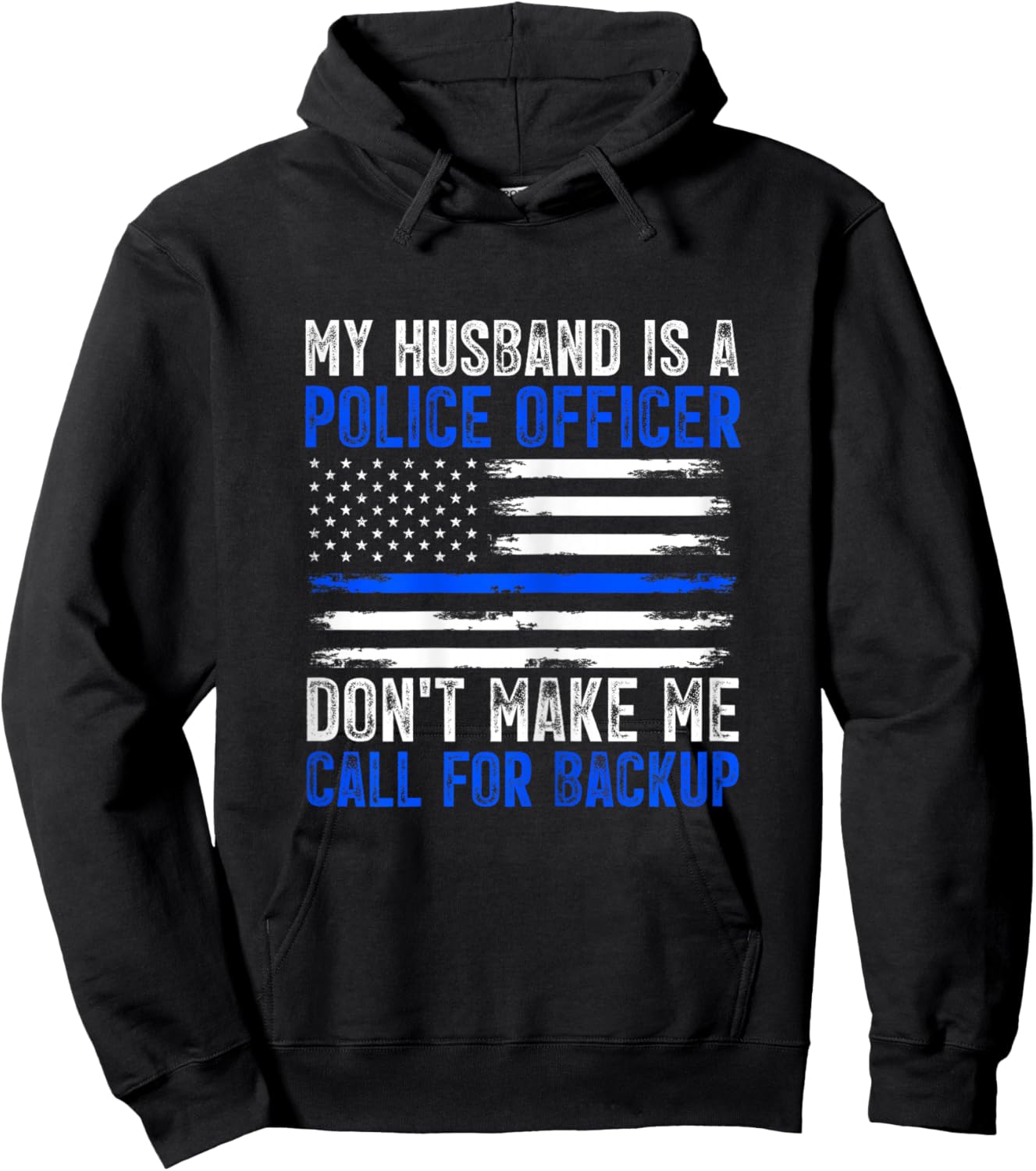 My Husband Is A Police Officer Hoodie - Hoodie | Black