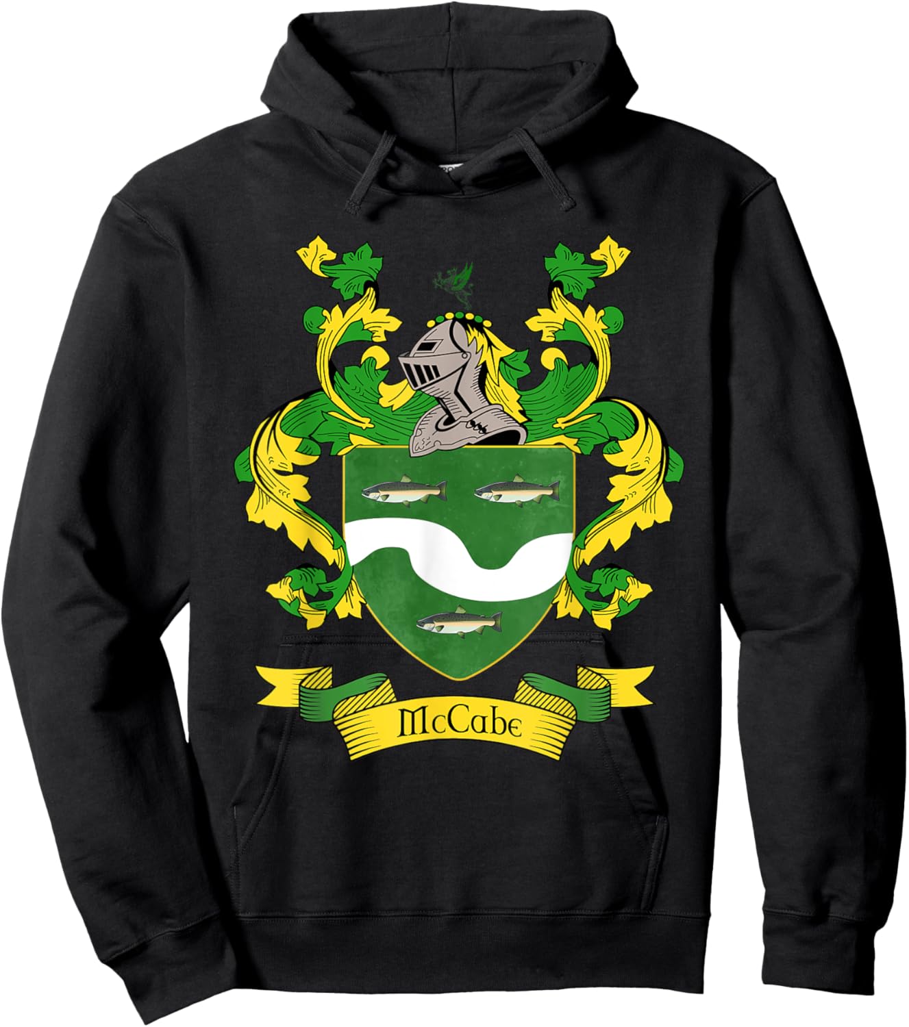 McCabe Coat of Arms | McCabe Surname Family Crest Hoodie - Hoodie | Black