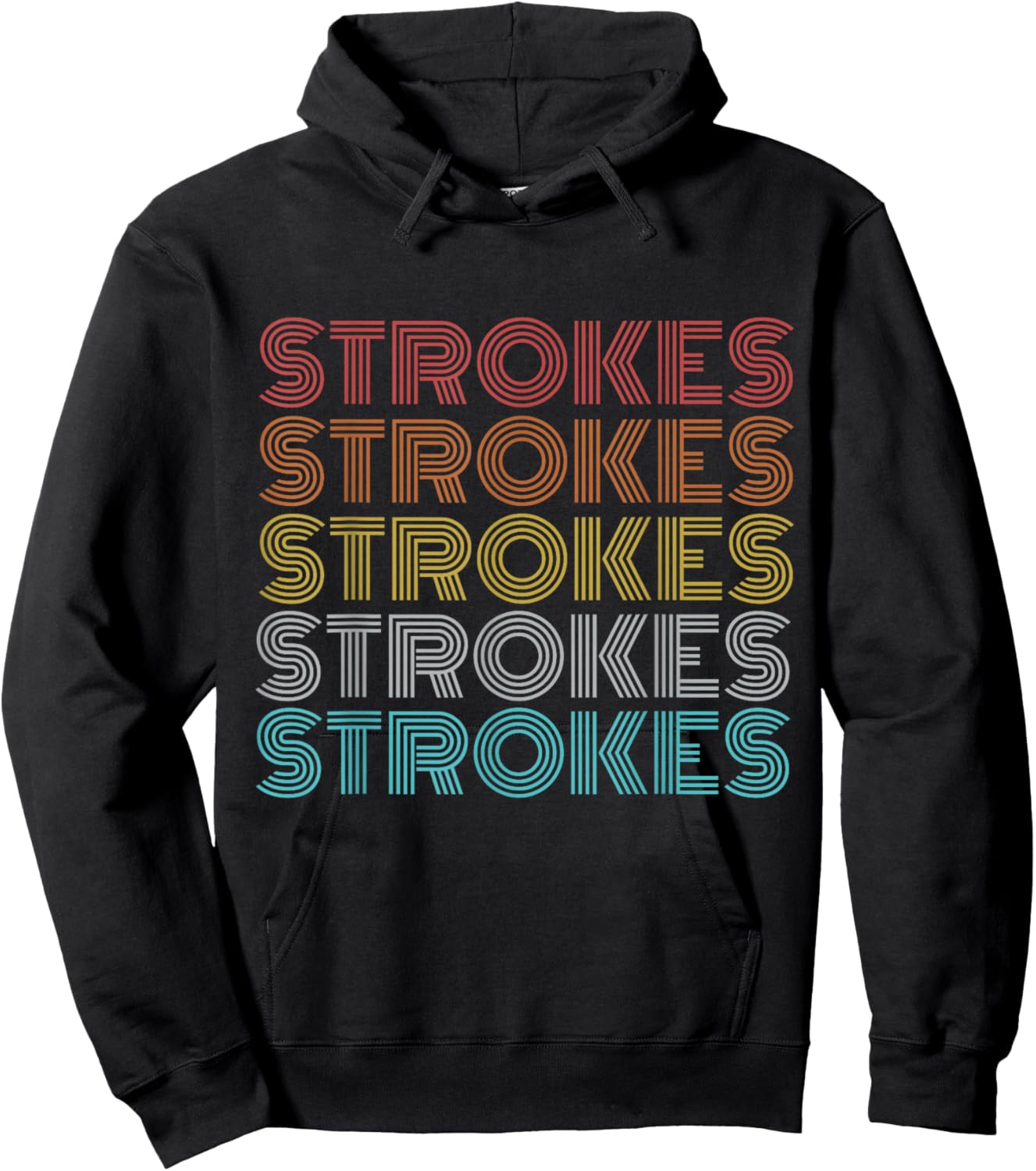 Retro Vintage Strokes Hoodie - Hoodie | Black