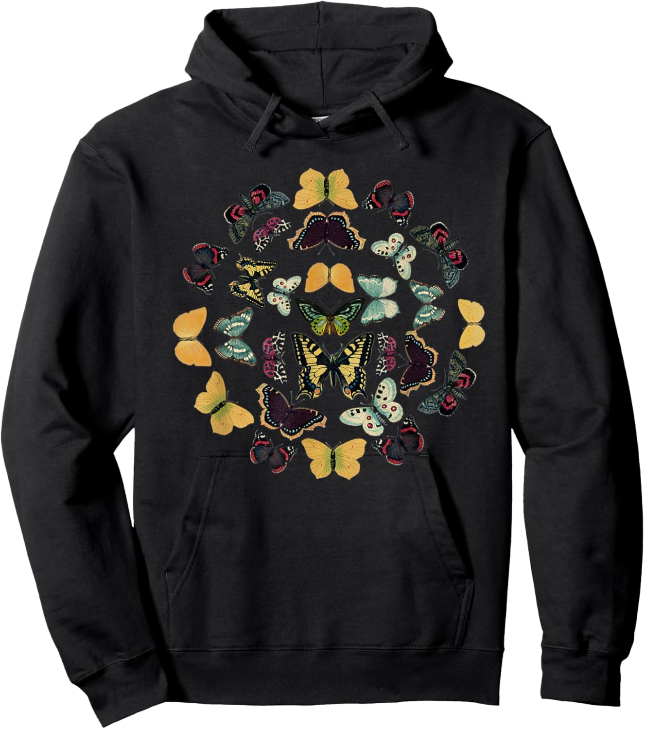 Vintage Butterfly and Moth , environmental Hoodie - Hoodie | Black