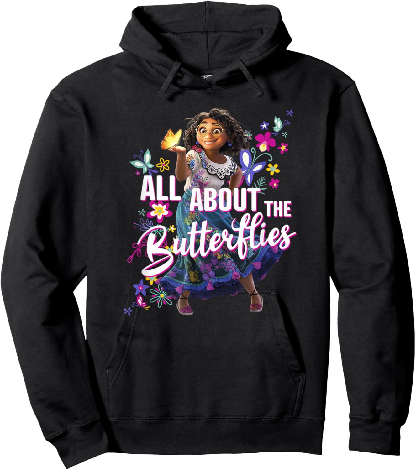 Disney Encanto All About The Butterflies Maribel Poster Hoodie - Hoodie | Black