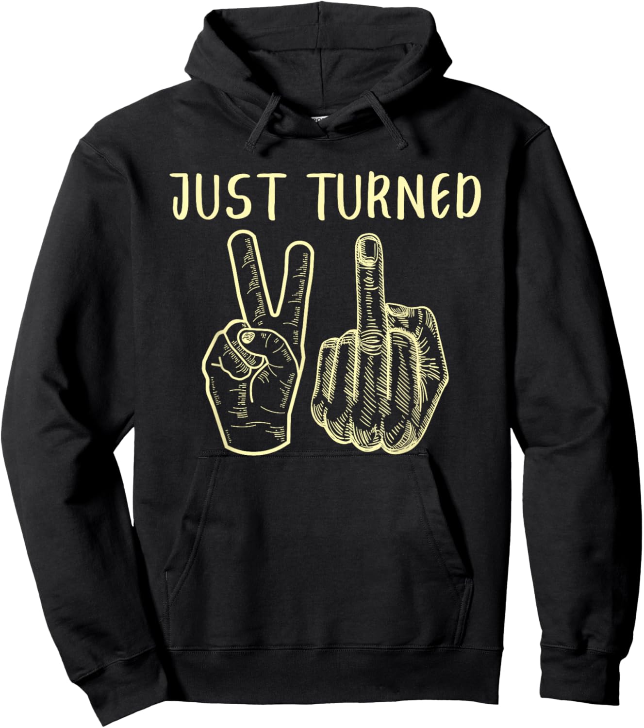Just Turned 21 Years Old Funny 21st Birthday Party Hoodie - Hoodie | Black