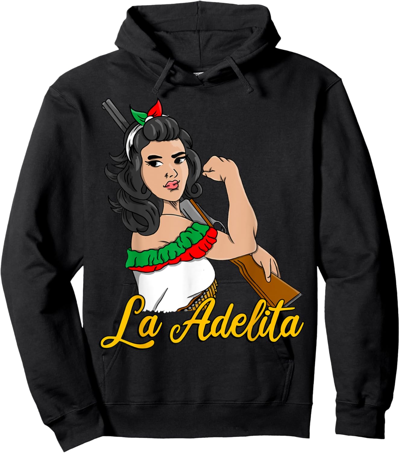 La Adelita Mexican Revolution Soldier La Adelita Hoodie - Hoodie | Black