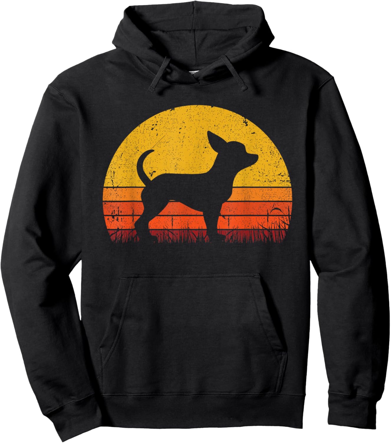 Retro Chihuahua Men Women Dog Mom Dad Chihuahua Hoodie - Hoodie | Black