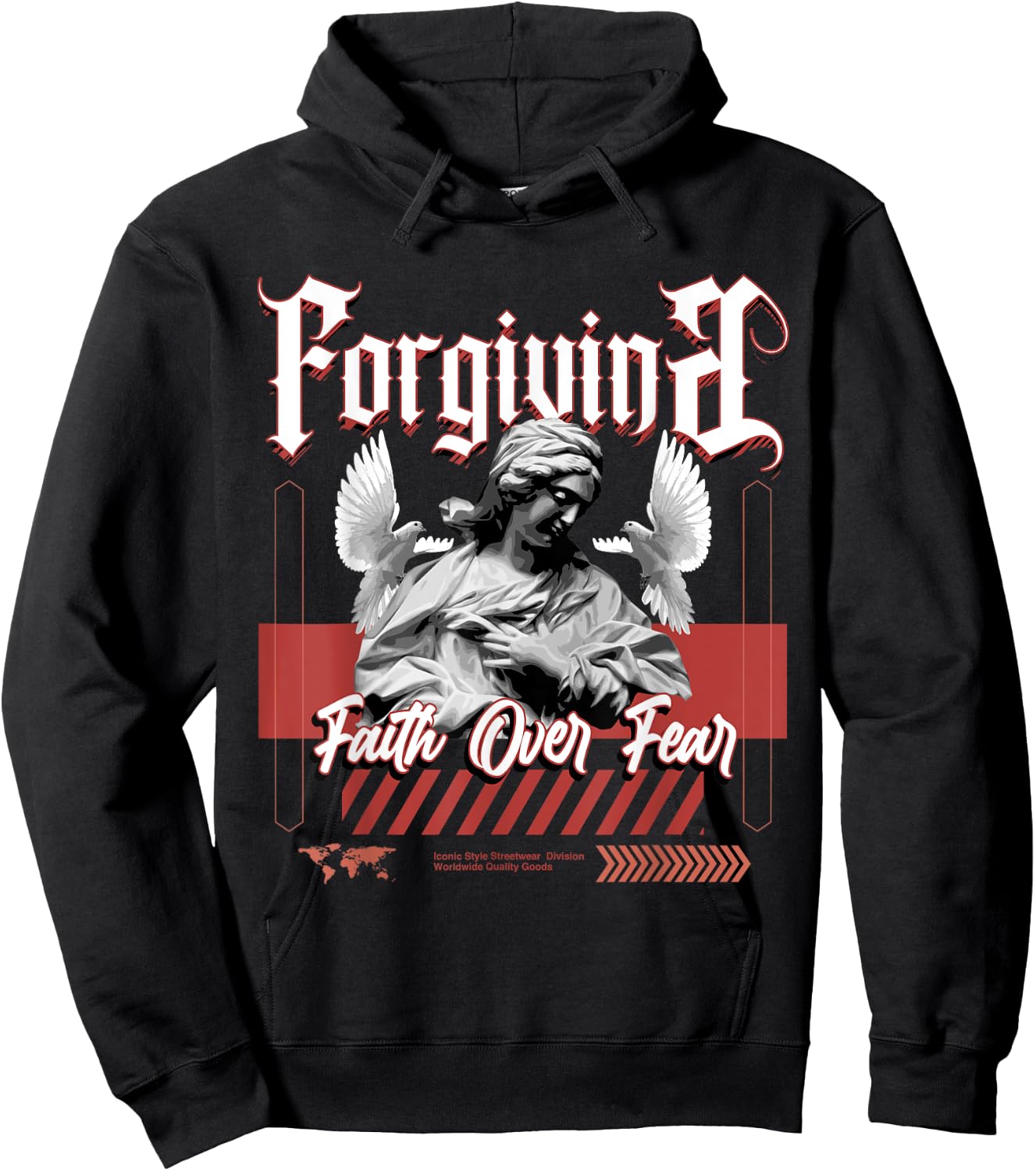 Faith Over Fear Dune Red 13s Matching Women Hoodie - Hoodie | Black