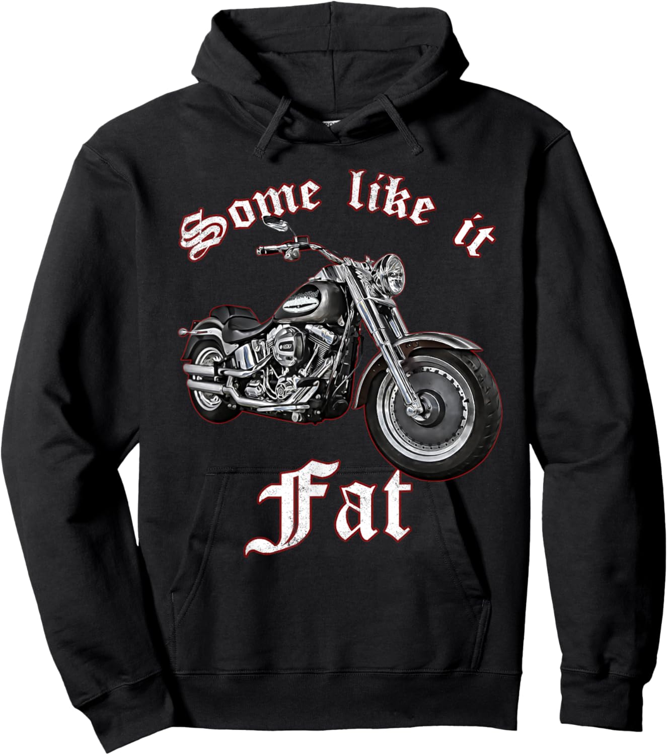 Some like it Fat,Chopper,classic Motorcycle,Biker,boy,man Hoodie - Hoodie | Black