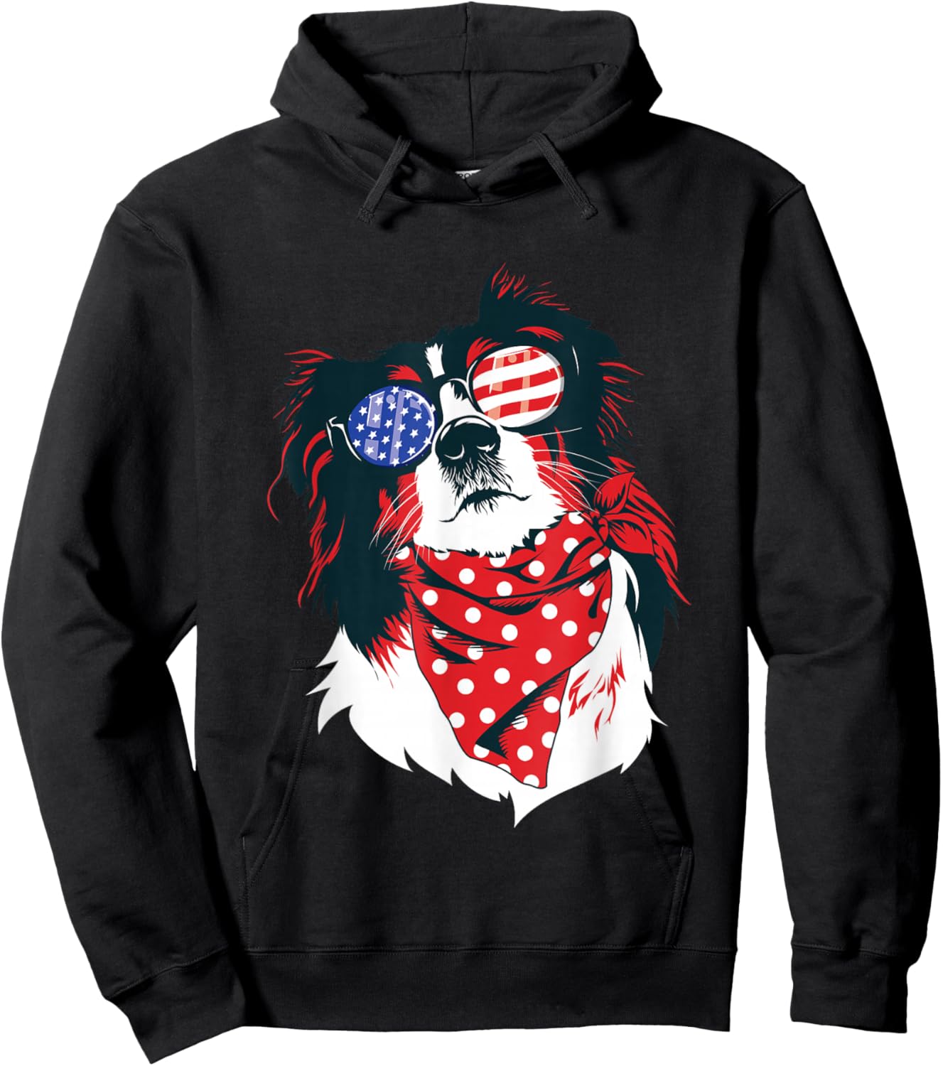Australian Shepherd 4th of July Shirt Aussie Mom Hoodie - Hoodie | Black