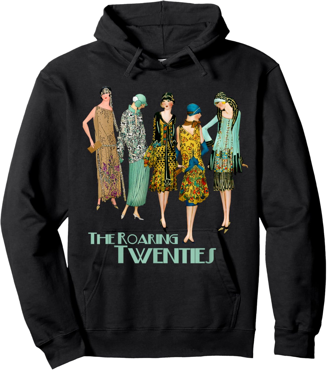 Roaring Twenties Flapper Girls Hoodie - Hoodie | Black