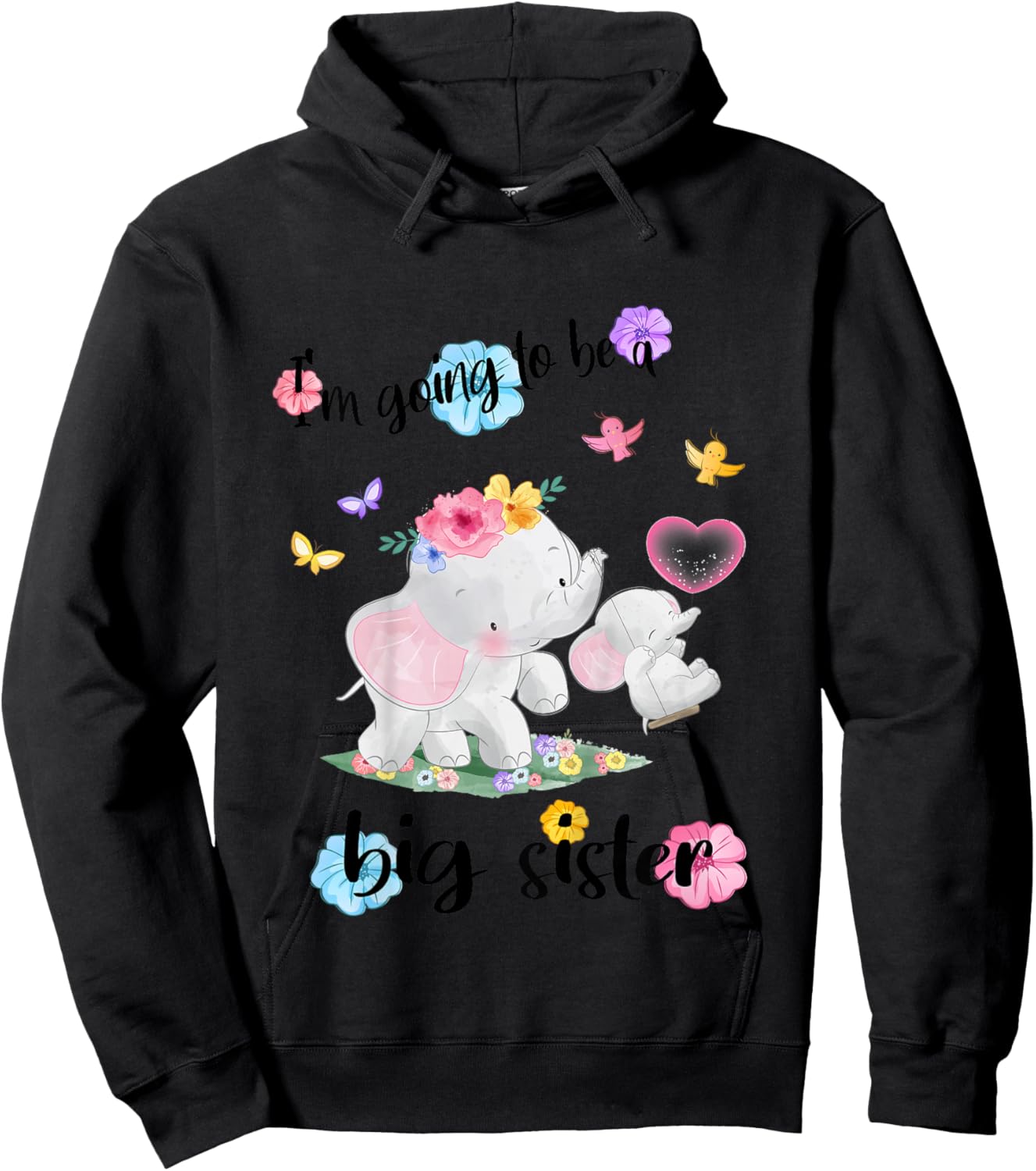 I'm Going to Be A Big Sister 2026 Announcing Pregnancy Hoodie - Hoodie | Black