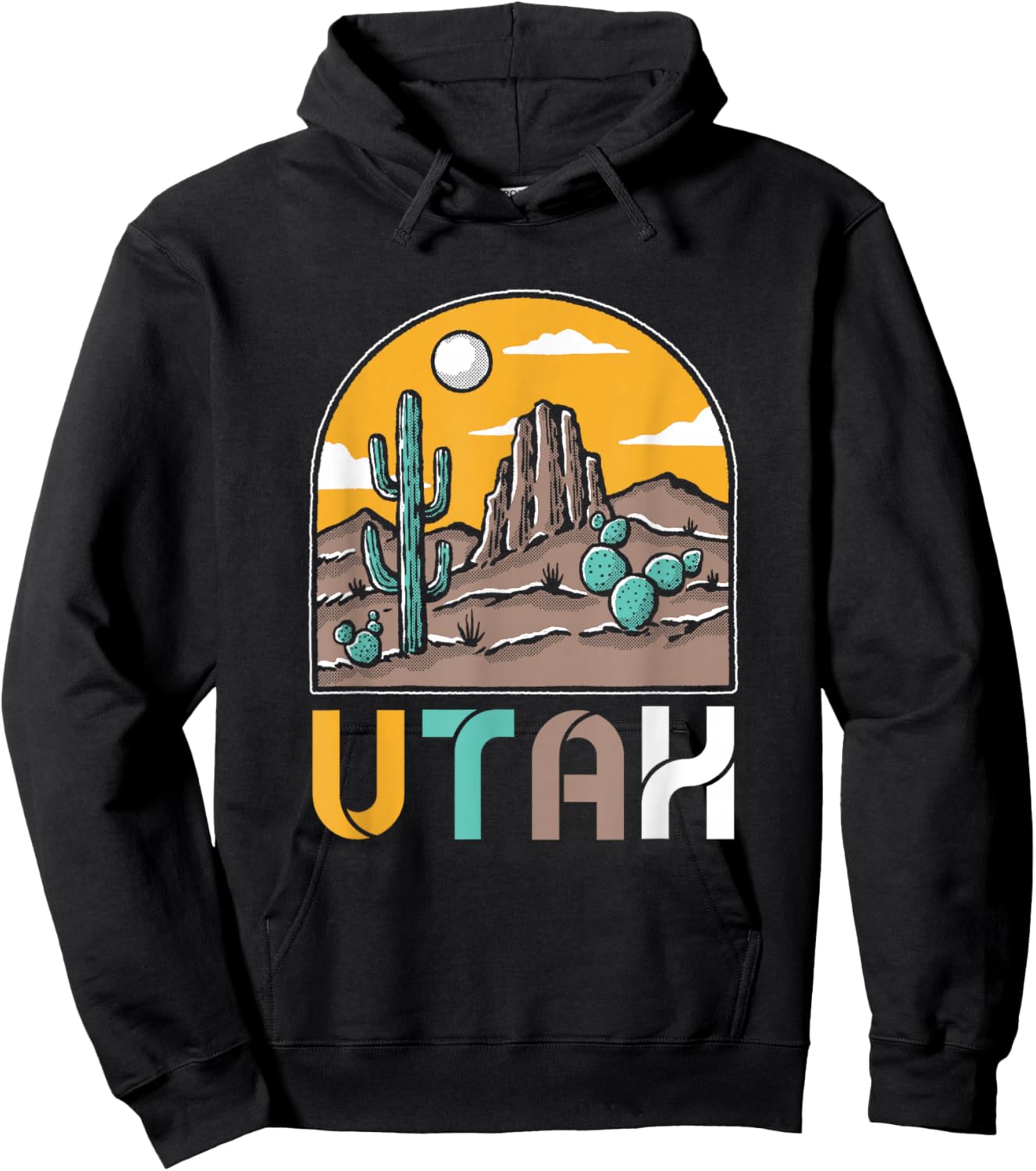 Utah Nature | National Park | Cactus Desert Utah Hoodie - Hoodie | Black