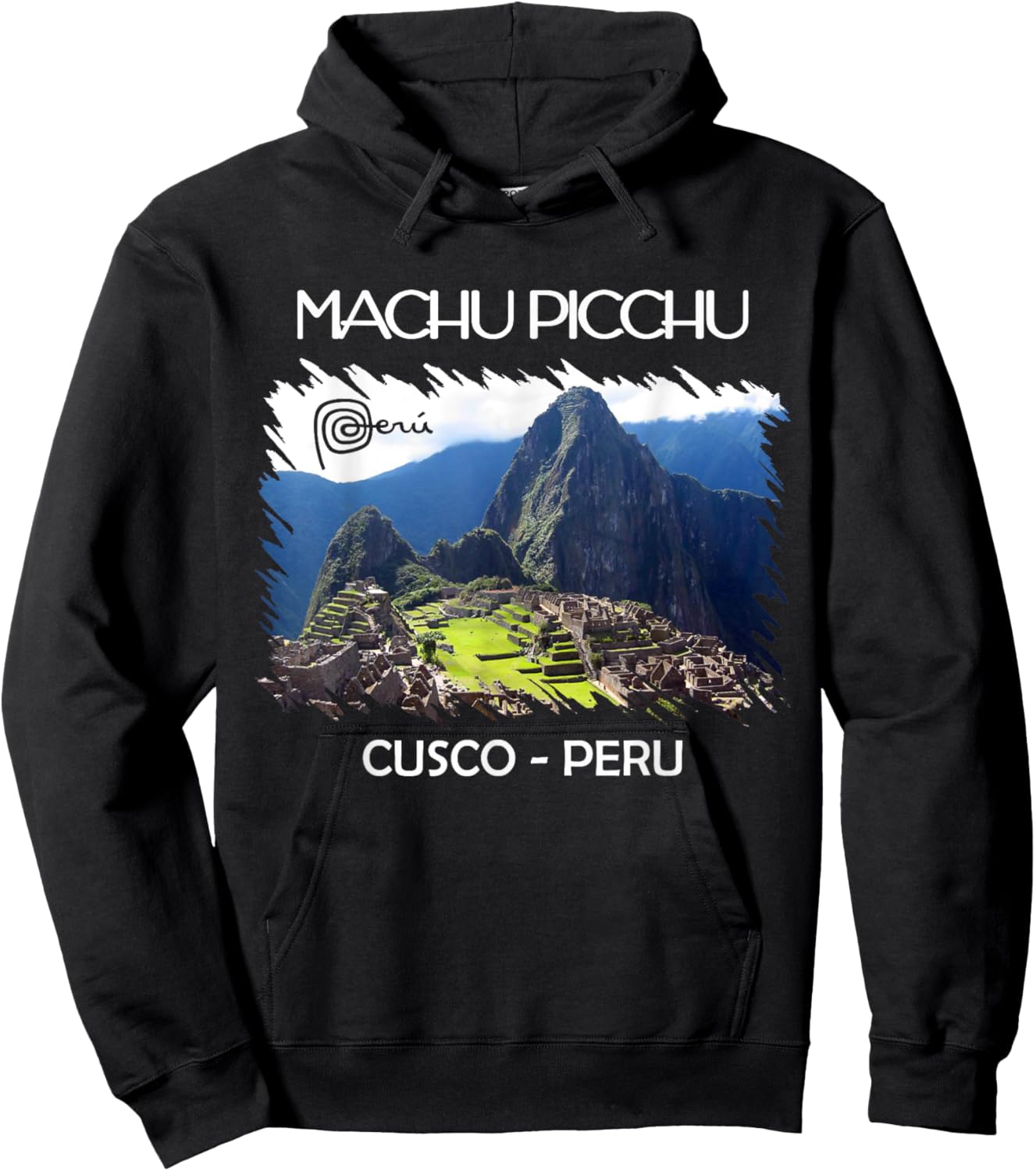 Vintage Peru shirt Cusco Machu Picchu llama jersey souvenir Hoodie - Hoodie | Black