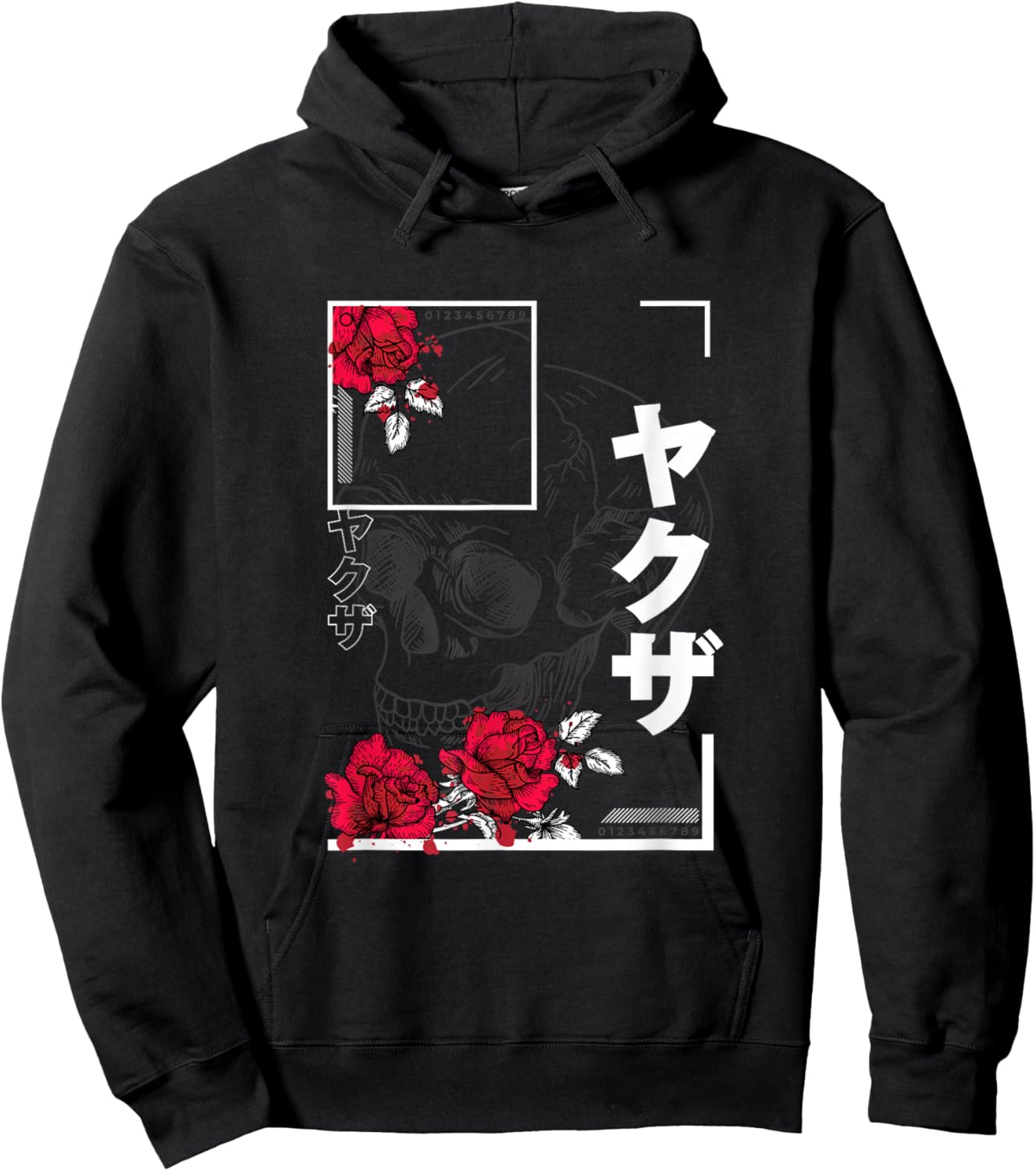 Japanese Aesthetic Vaporwave Sad Eboy Urban Skull Hoodie - Hoodie | Black