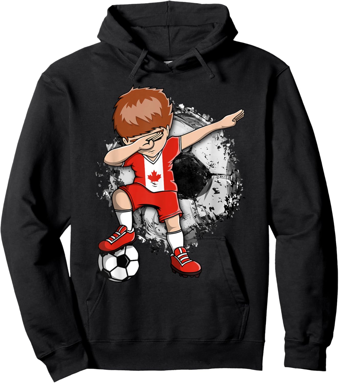 Dabbing Soccer Boy - Canada Jersey Canadian Soccer Fans Hoodie - Hoodie | Black