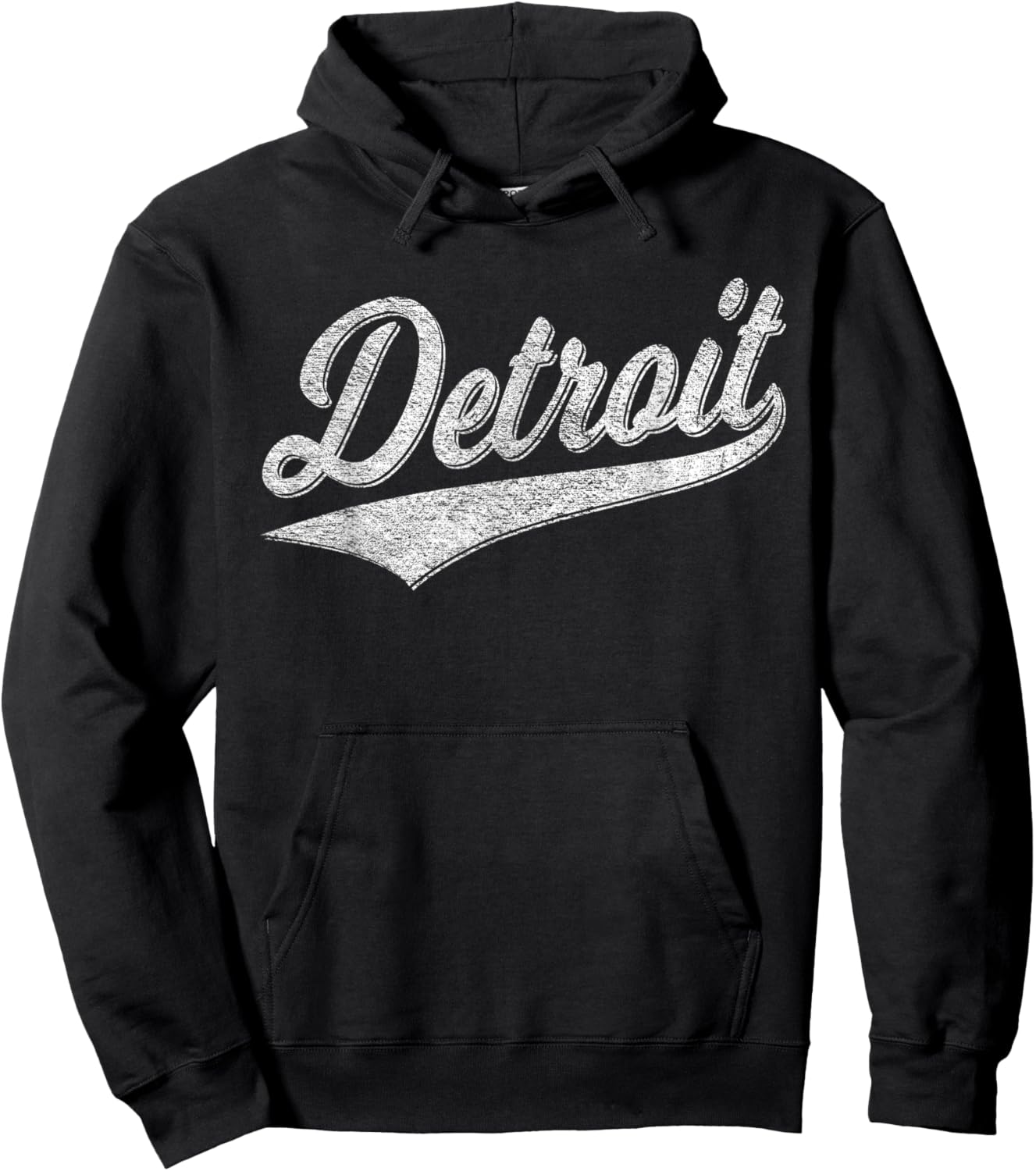 Detroit Varsity Script Classic Sports Jersey Style Hoodie - Hoodie | Black