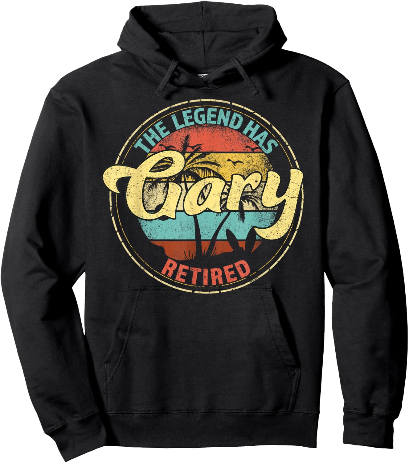 Gary Legend Has Retired Personalized Retirement Hoodie - Hoodie | Black