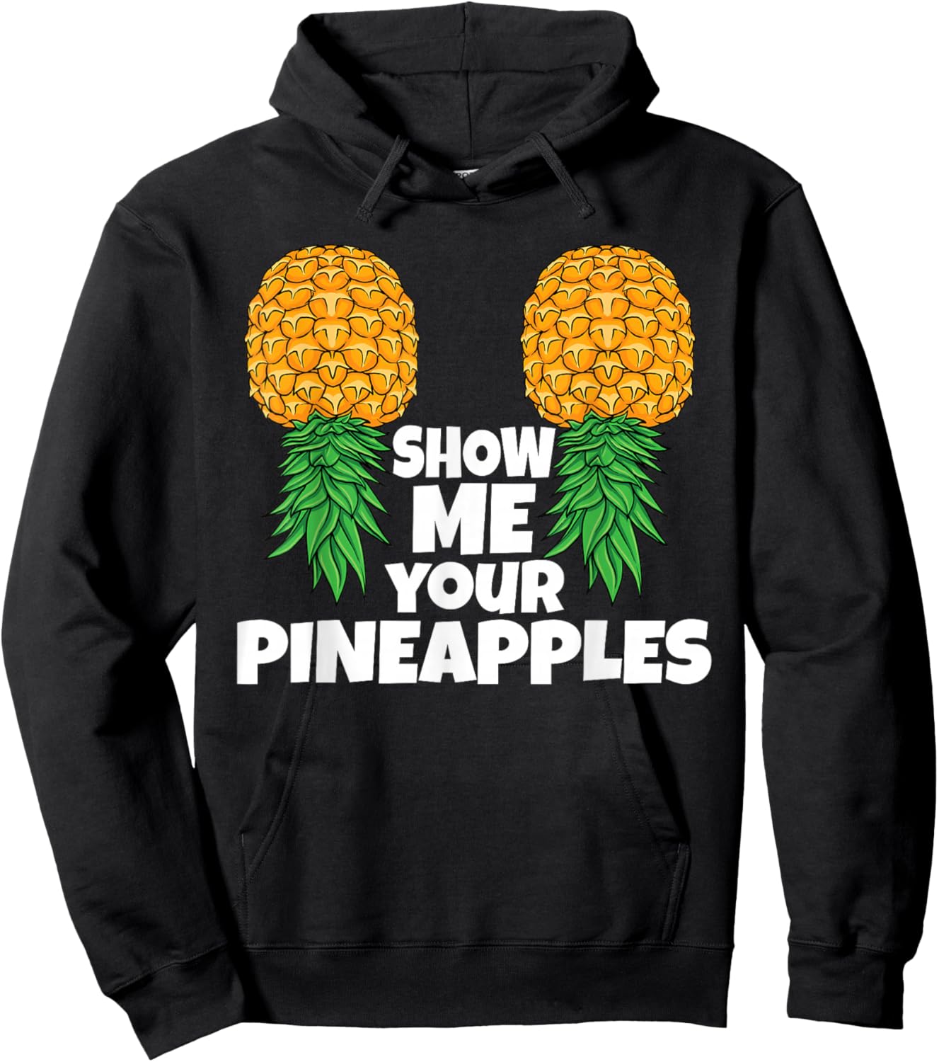 Show Me Your Pineapples Swinger Upside Down Pineapple Men Hoodie - Hoodie | Black
