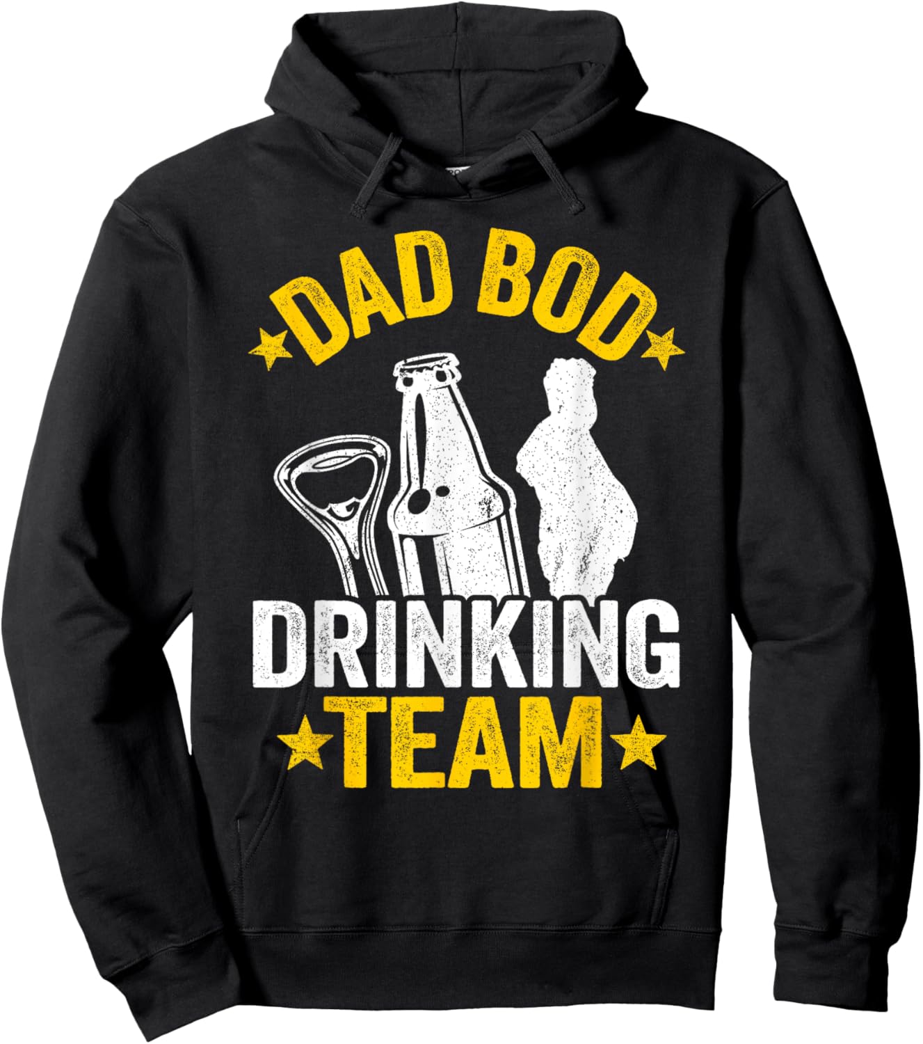 Dad Bod Drinking Team Beer Lover Daddy Funny Beer Drinking Hoodie - Hoodie | Black