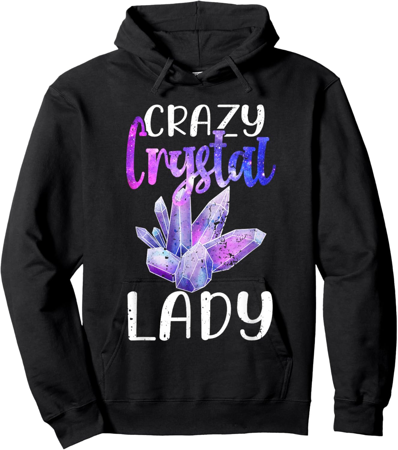 Funny Mineral Collecting Crazy Crystal Lady Gemstone Digging Hoodie - Hoodie | Black