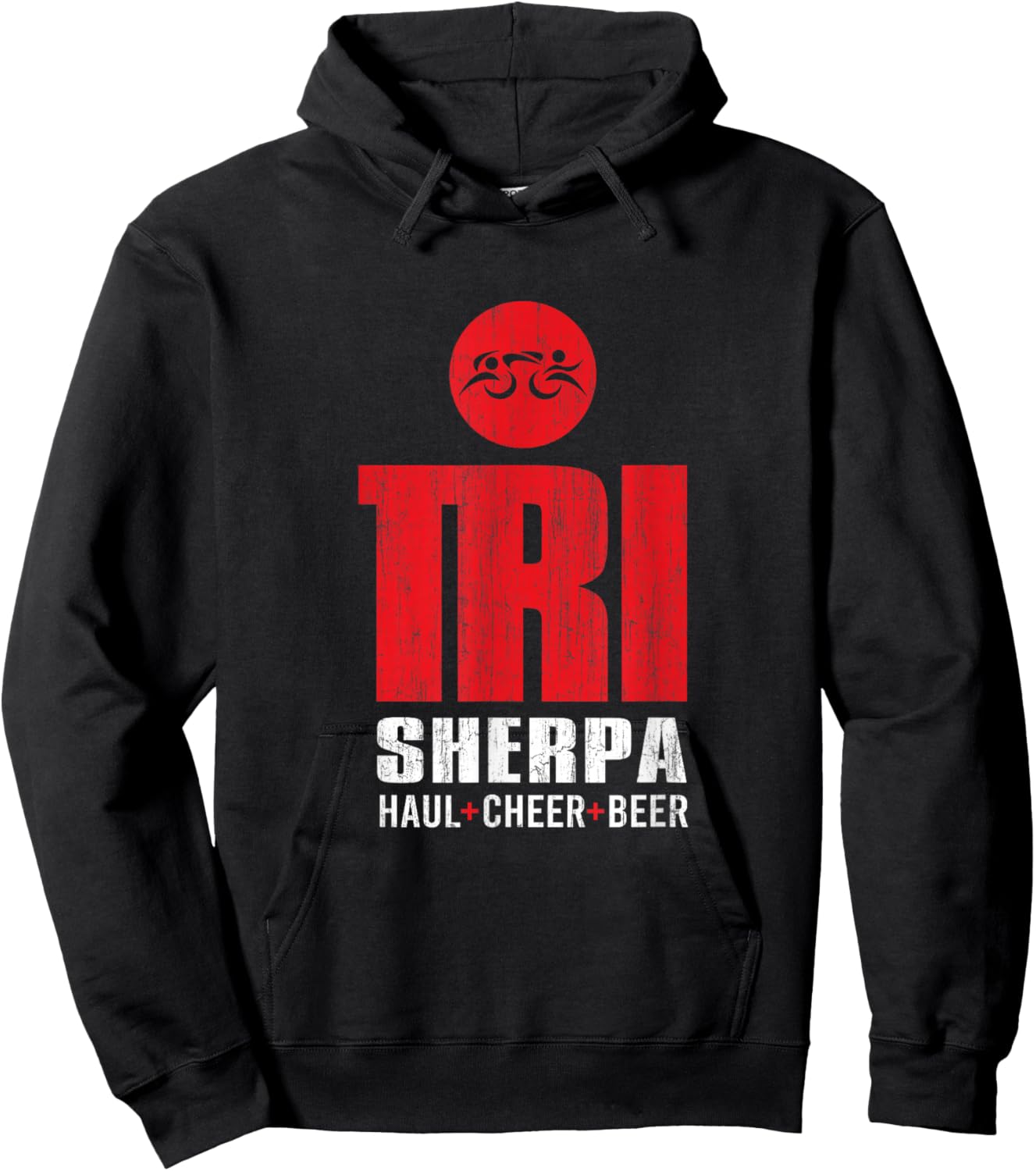 TRISHERPA Tri Sherpa Triathlete Triathlon Inspired Design Hoodie - Hoodie | Black