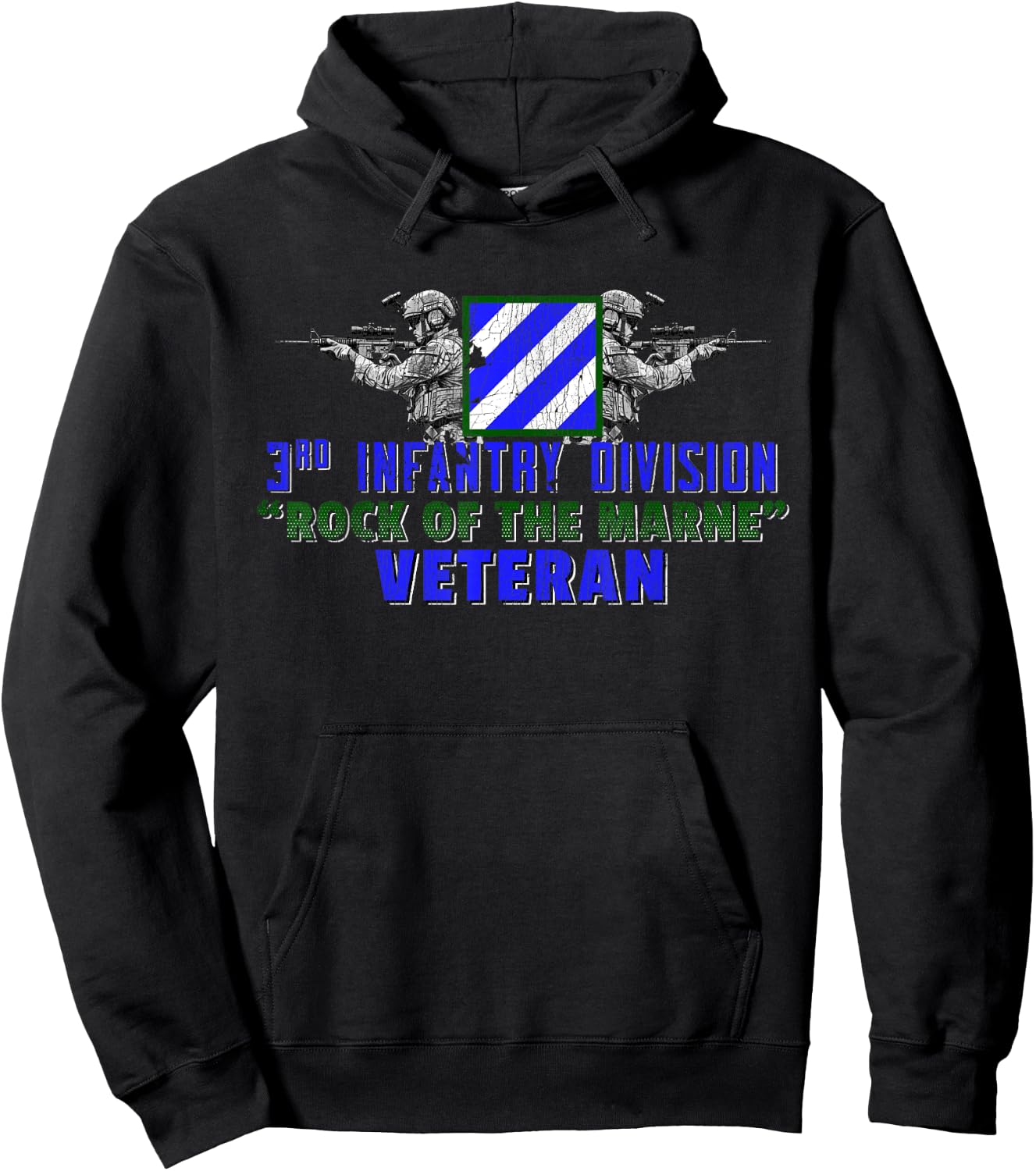 3rd Infantry Division 3ID Rock of the Marne Fort Stewart Hoodie - Hoodie | Black