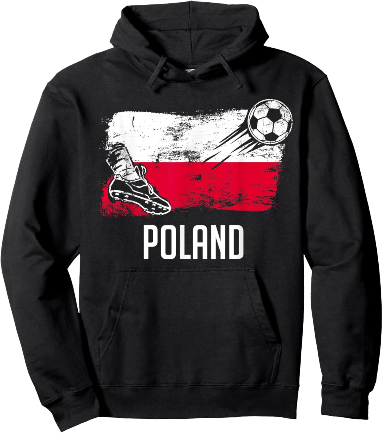 Poland Flag Jersey Polish Soccer Team Polish Hoodie - Hoodie | Black