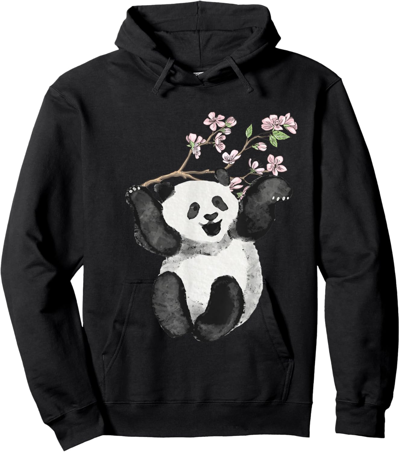 Cherry Blossom Tree Panda Japanese Cherry Tree Cherry Blossom Hoodie - Hoodie | Black