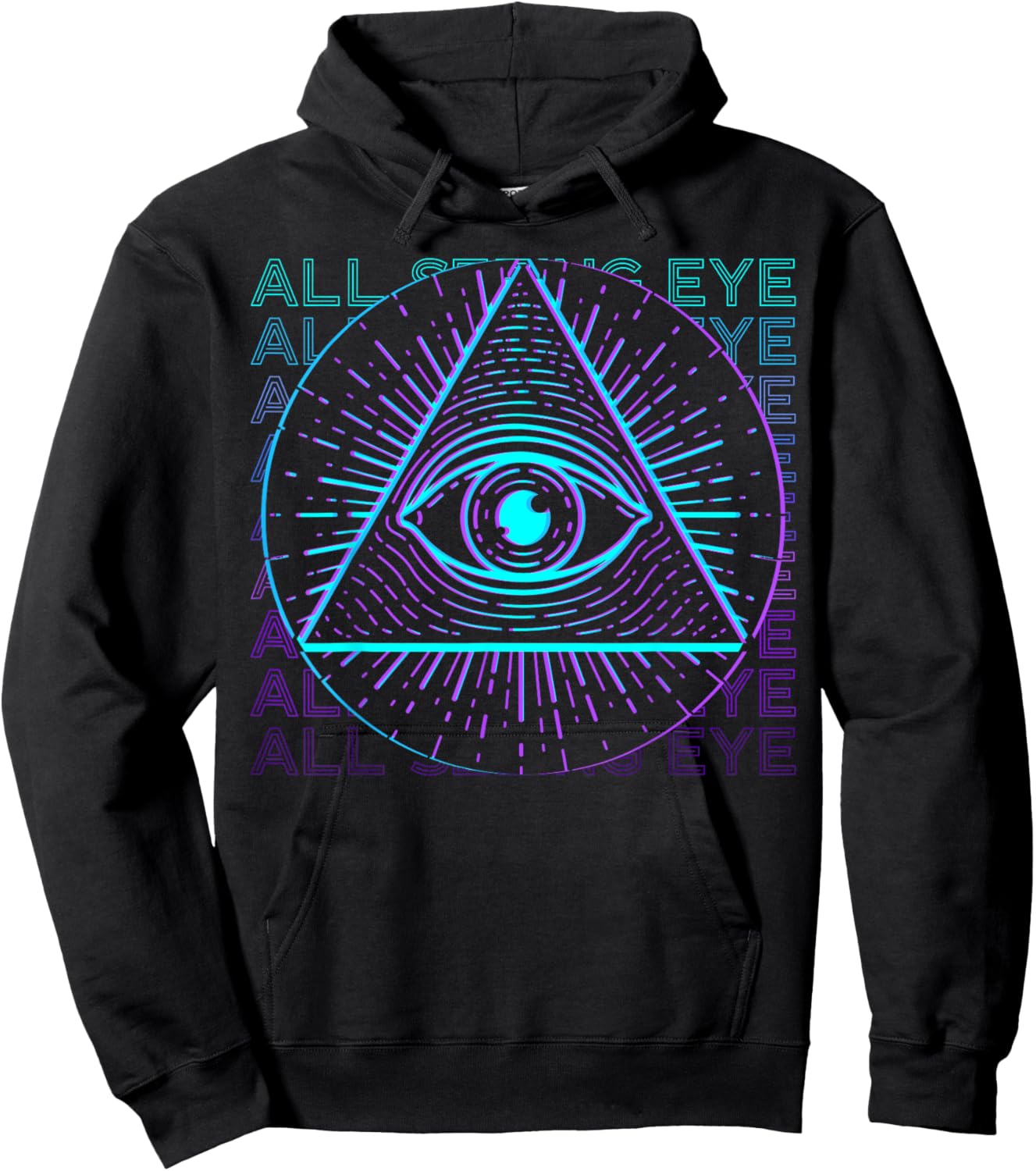 All Seeing Eye Retro All Seeing Eye Hoodie - Hoodie | Black