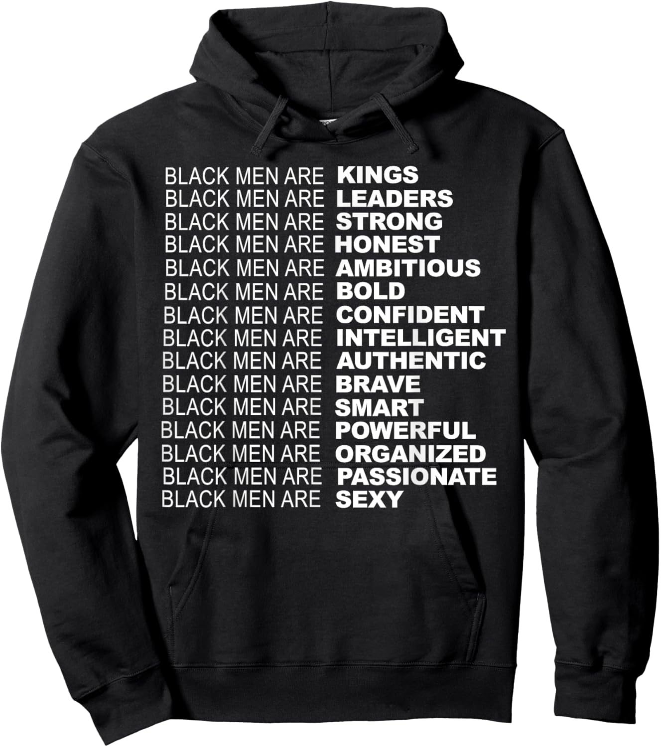 Black Men are Kings Inspirational Black Men Hoodie - Hoodie | Black