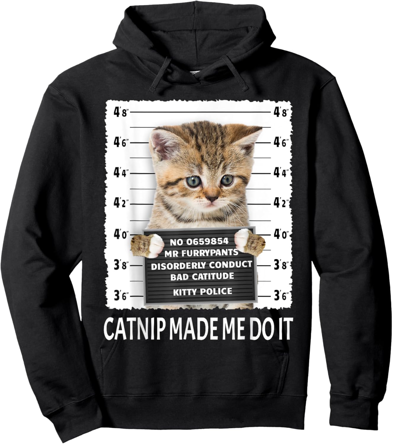 Funny Catnip Made Me Do It Shirt - Cat Lover Gift Men Women Hoodie - Hoodie | Black