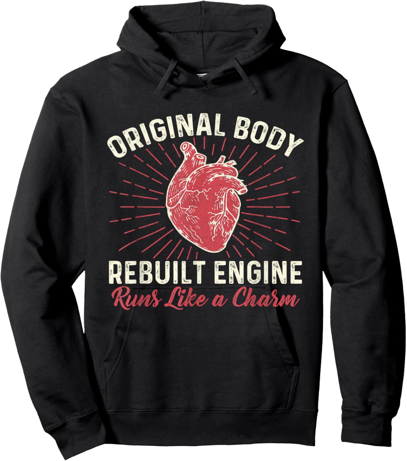 Original Body Rebuilt Engine Heart Attack Survivor Recovery Small Hoodie - Hoodie | Black
