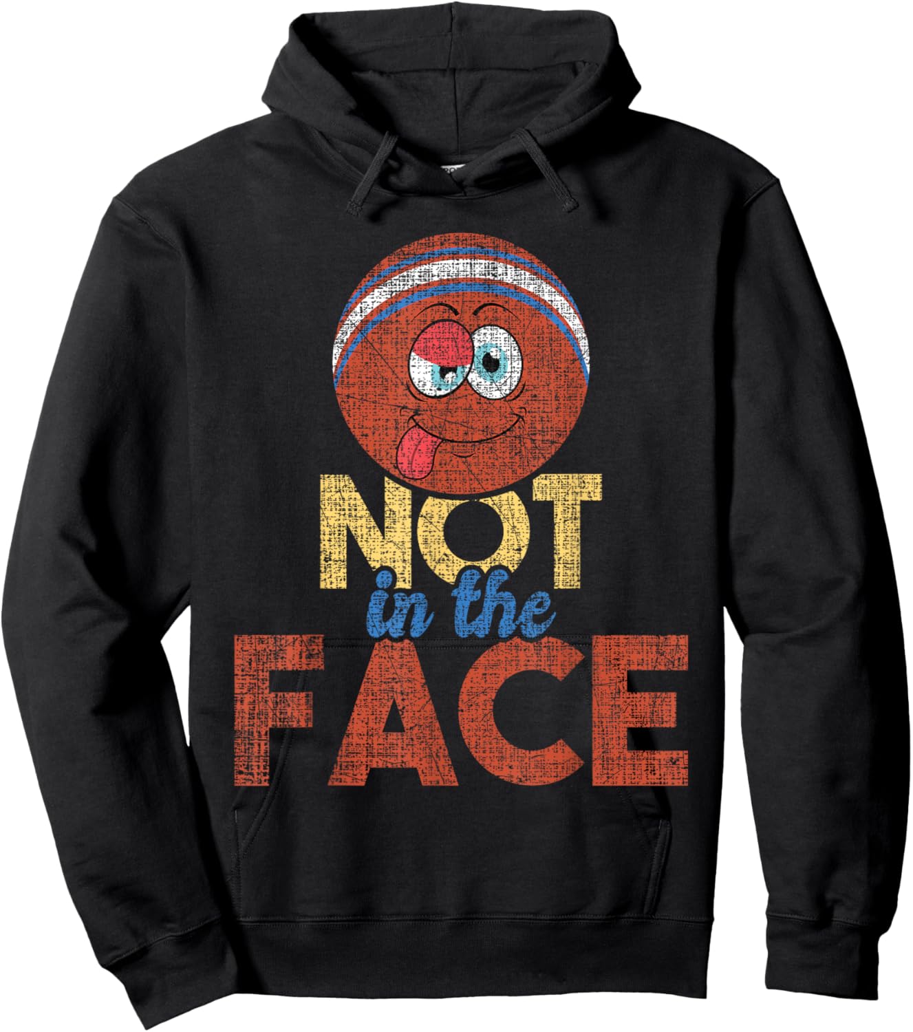 Not In The Face - Dodgeball Player Ball Game Dodgeballer Hoodie - Hoodie | Black