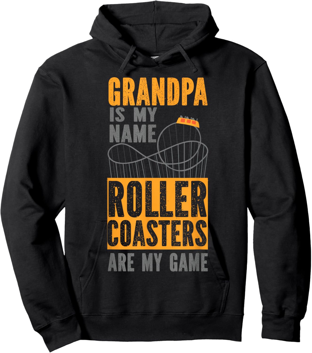 Roller Coaster Grandpa Grandpa Is My Name Roller Coasters Hoodie - Hoodie | Black
