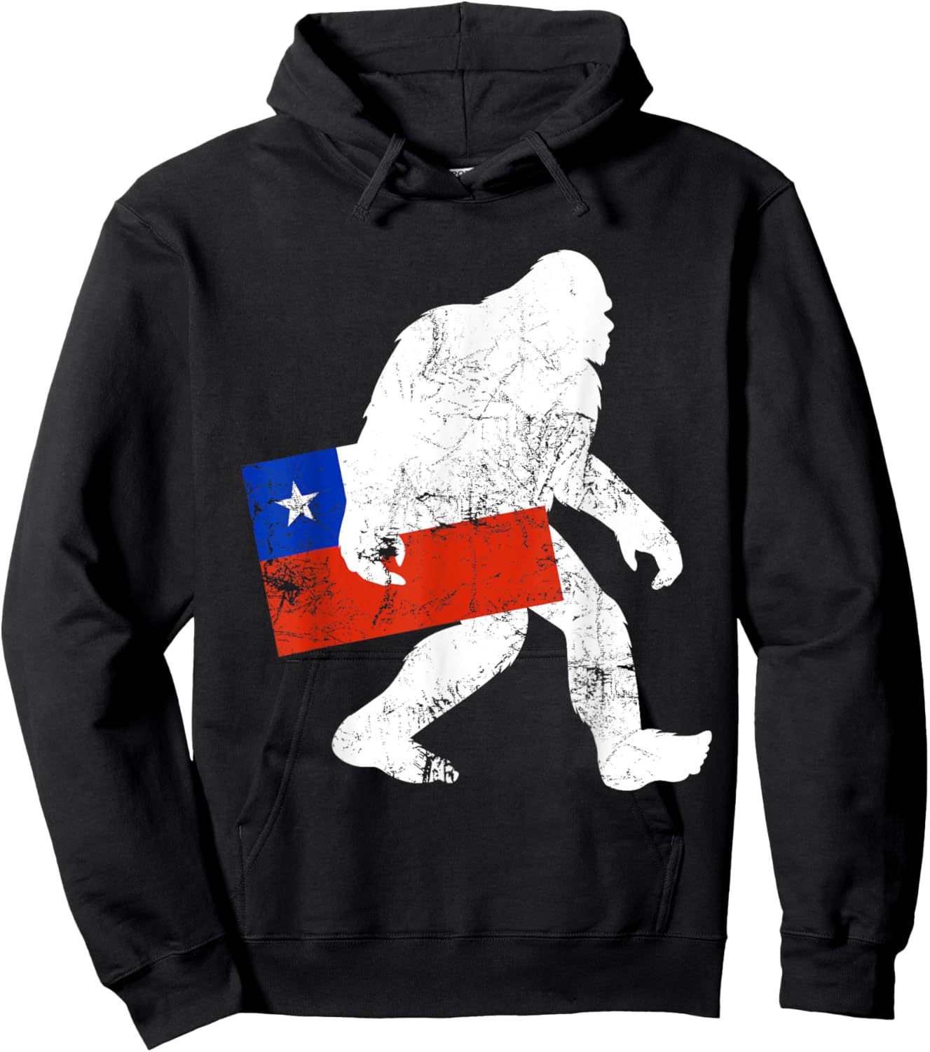 Funny Chilean Bigfoot Chile Flag Sasquatch Hoodie - Hoodie | Black