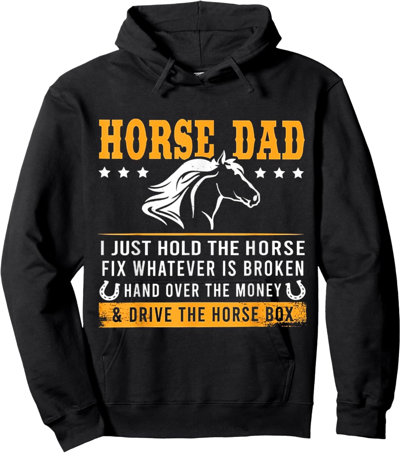 Horse Dad And Drive The Horse Box Hoodie - Hoodie | Black