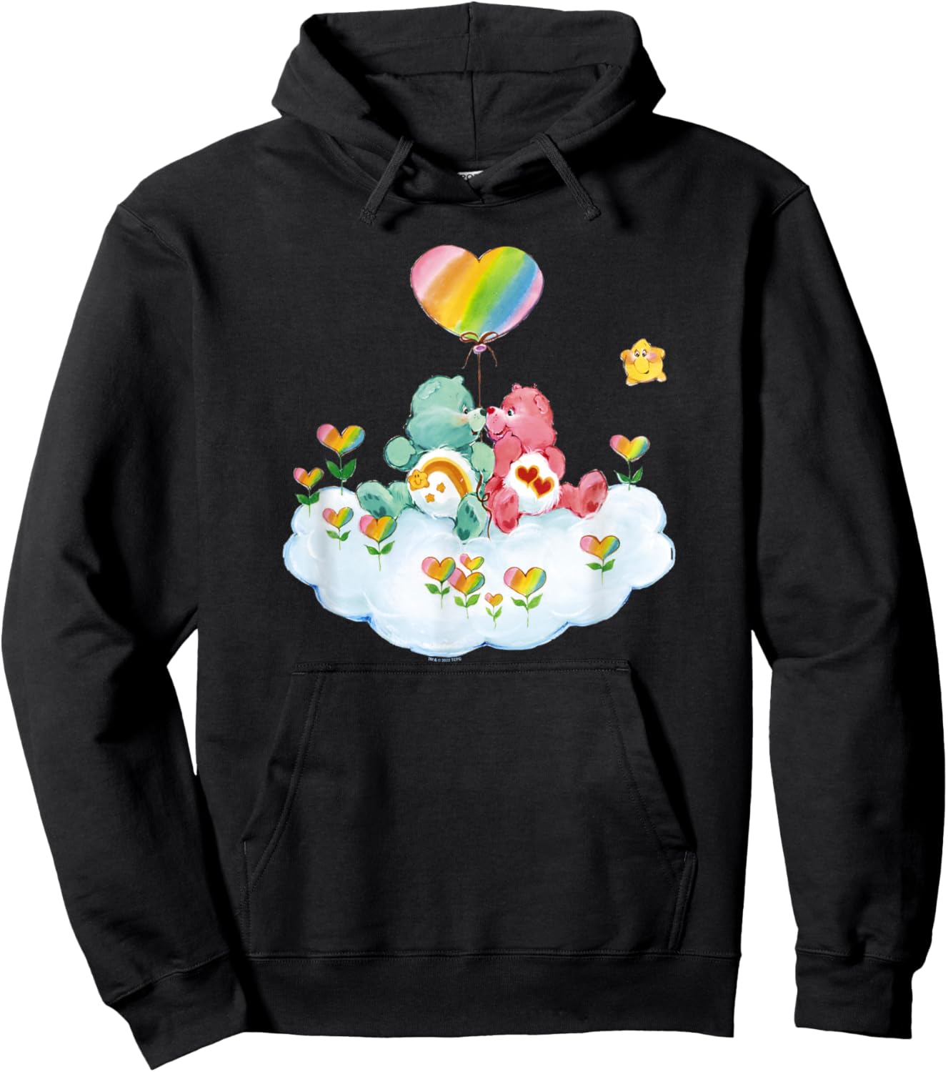 Care Bears Valentine's Day Wish & Love-A-Lot Bear Painting Hoodie - Hoodie | Black
