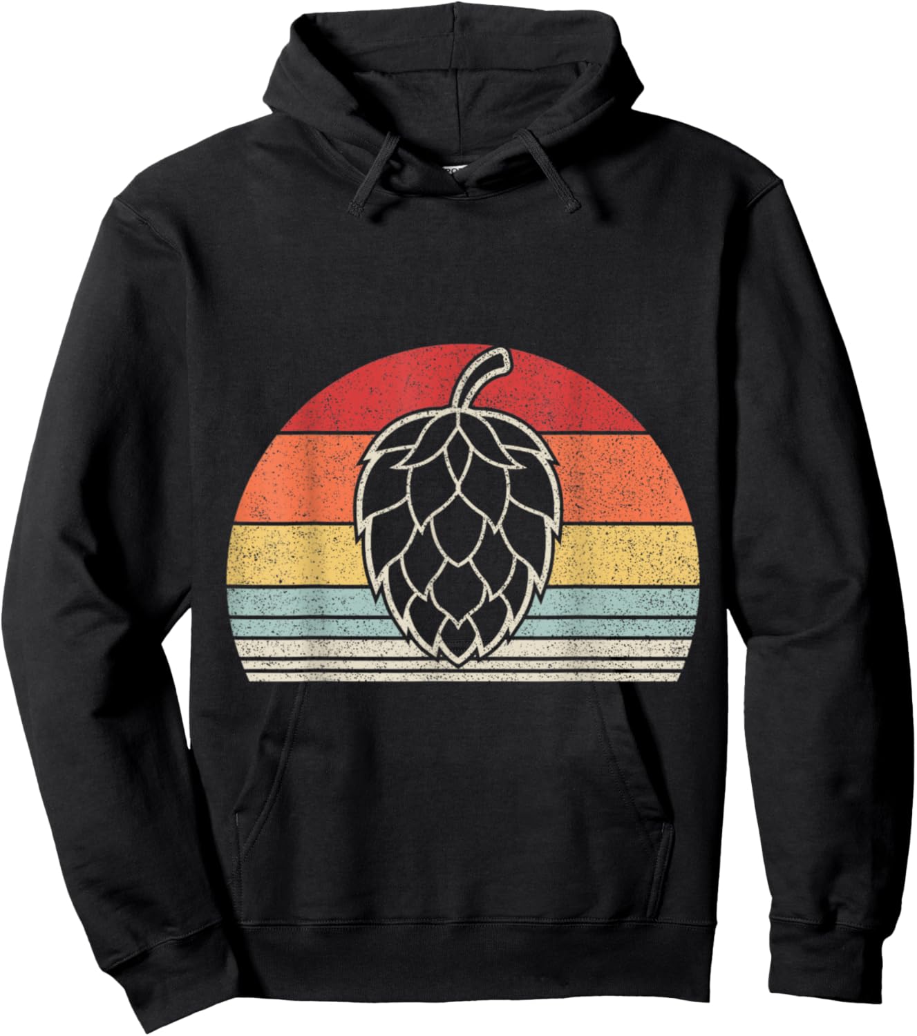 Retro Vintage Hops Craft Beer Hoodie - Hoodie | Black