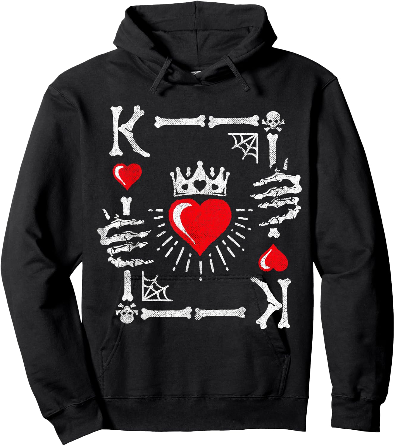 King of Hearts Card Costume - Halloween King of Hearts Hoodie - Hoodie | Black