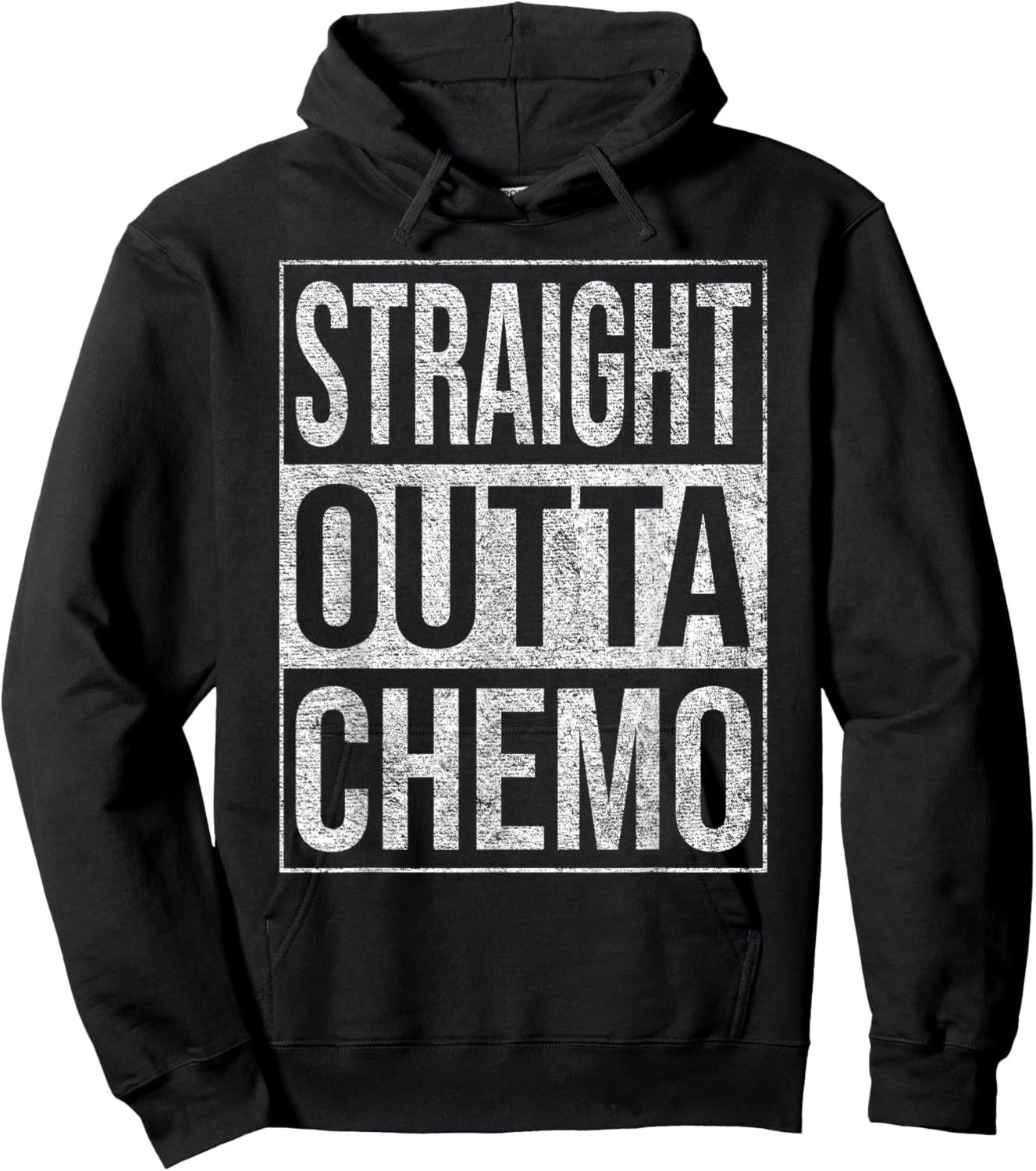 Straight Outta Chemo Therapy Cancer Treatment Hoodie - Hoodie | Black