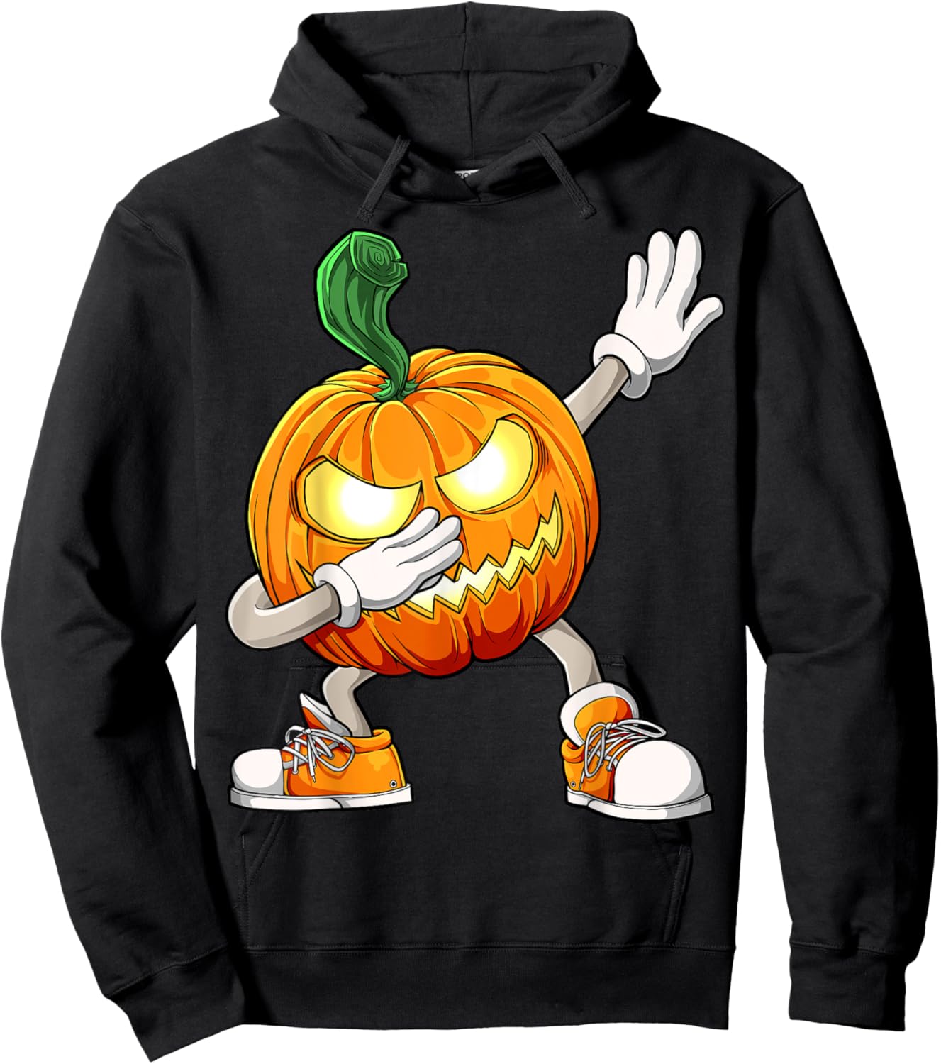 Halloween Boys Dabbing Scary Pumpkin Jack O Lantern Dab Hoodie - Hoodie | Black