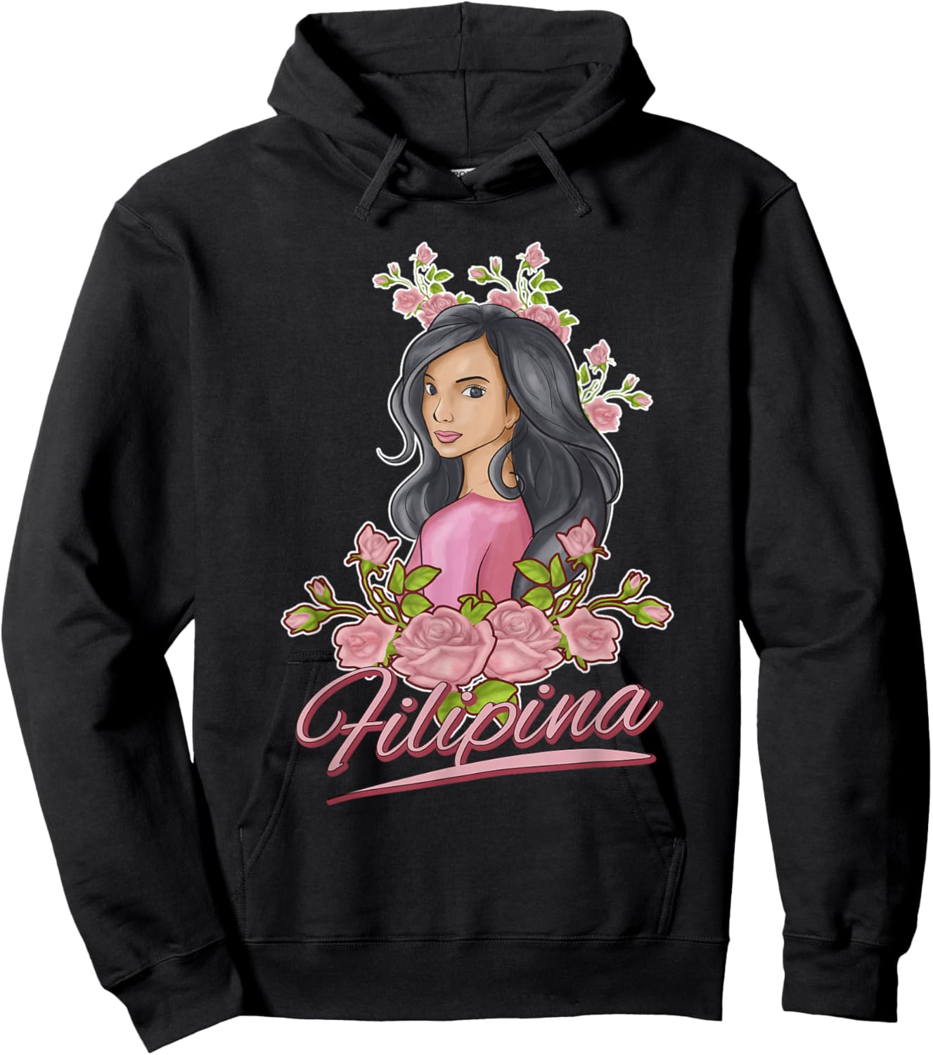 Philippines Filipina Flowers Filipino Girls Hoodie - Hoodie | Black