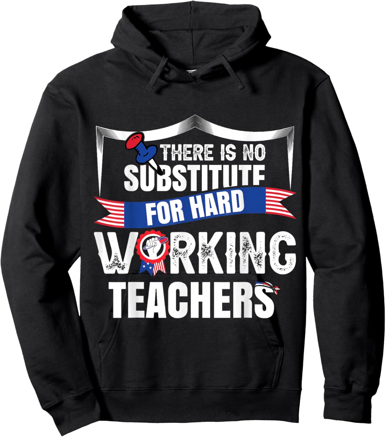 Labor Day Patriot Union Teacher Men Women Hoodie - Hoodie | Black