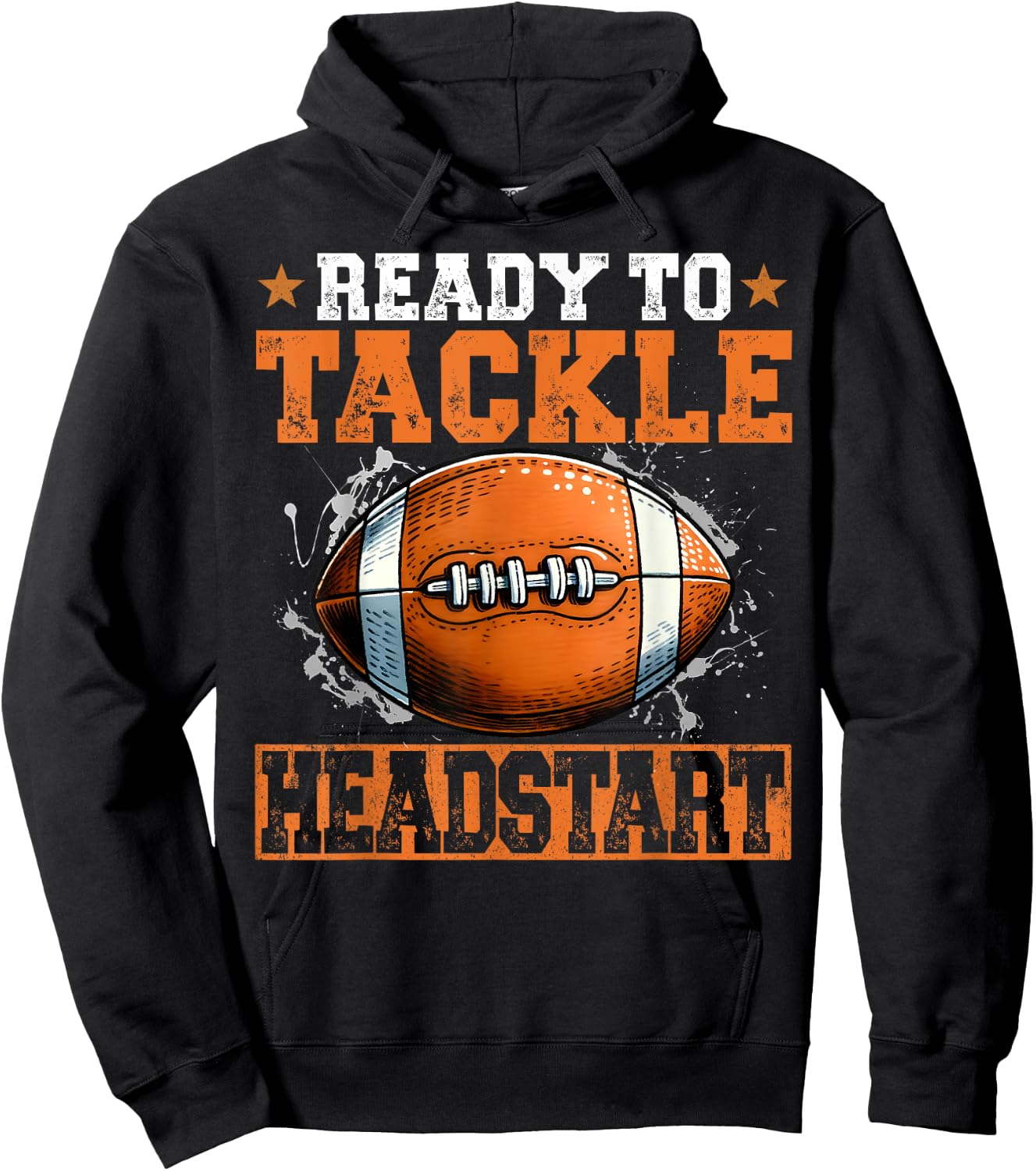 Ready To Tackle Headstart Retro Football Love 1st Day School Hoodie - Hoodie | Black