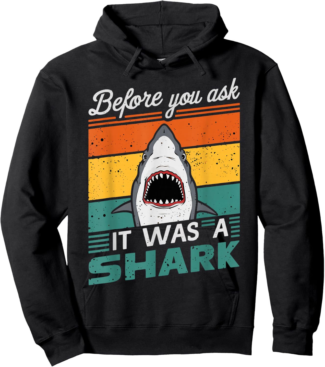 Before You Ask It Was A Shark One Leg Prosthetic User Hoodie - Hoodie | Black