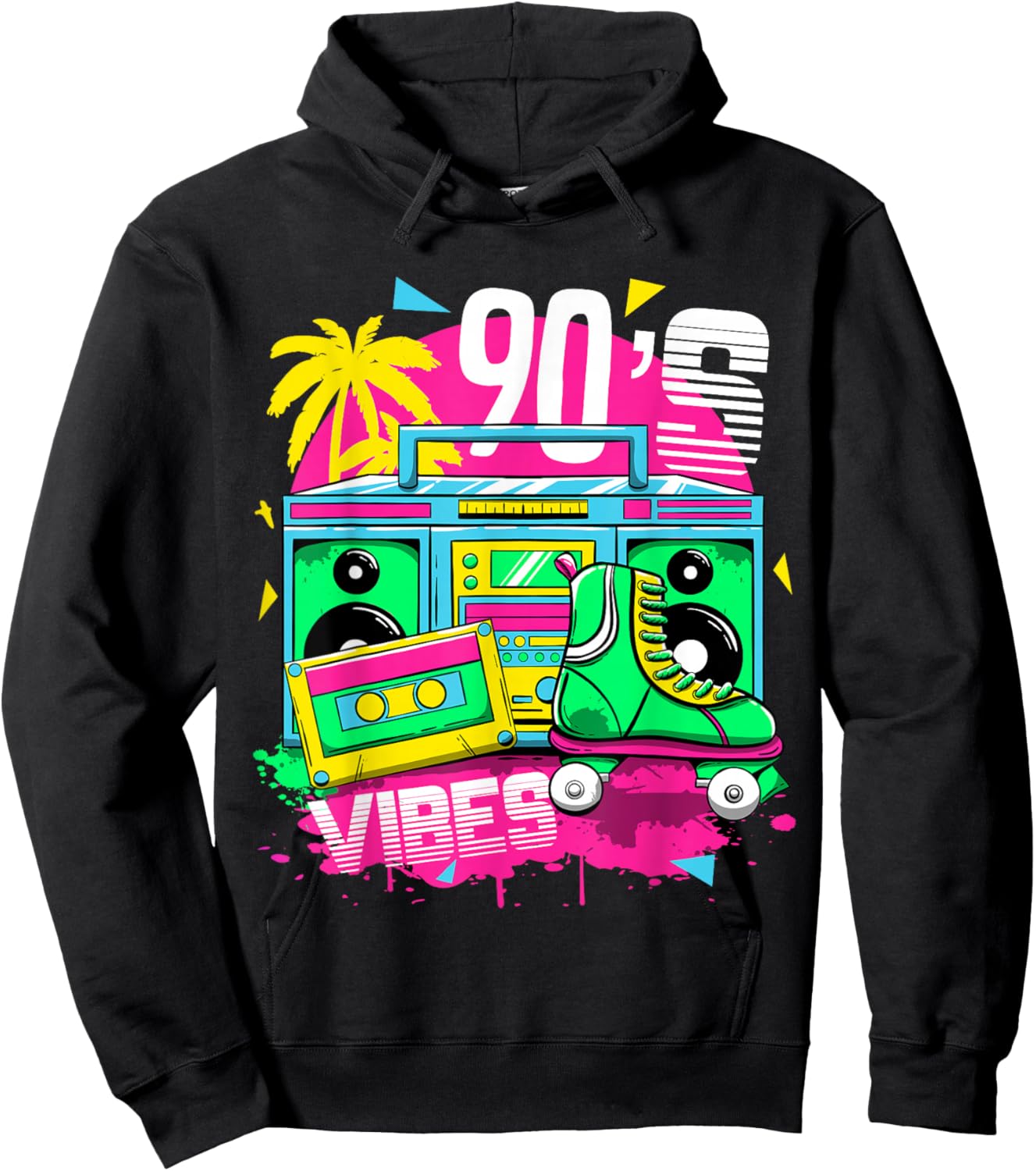 90s Vibe 1990s Retro Vintage Nineties I Love the 90's Hoodie - Hoodie | Black