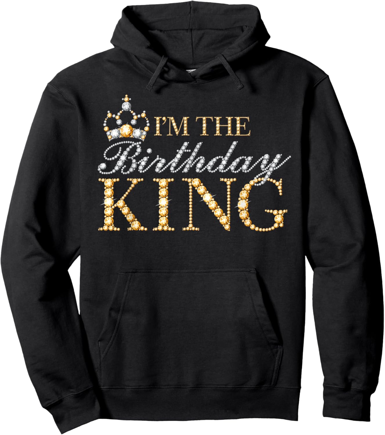 I'm The Birthday King Couple Matching Birthday Party Hoodie - Hoodie | Black