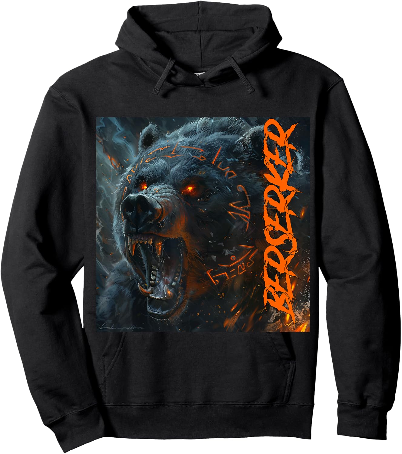 Viking Valhalla Berserker Bear Vikings Vegvisir Gift Hoodie - Hoodie | Black