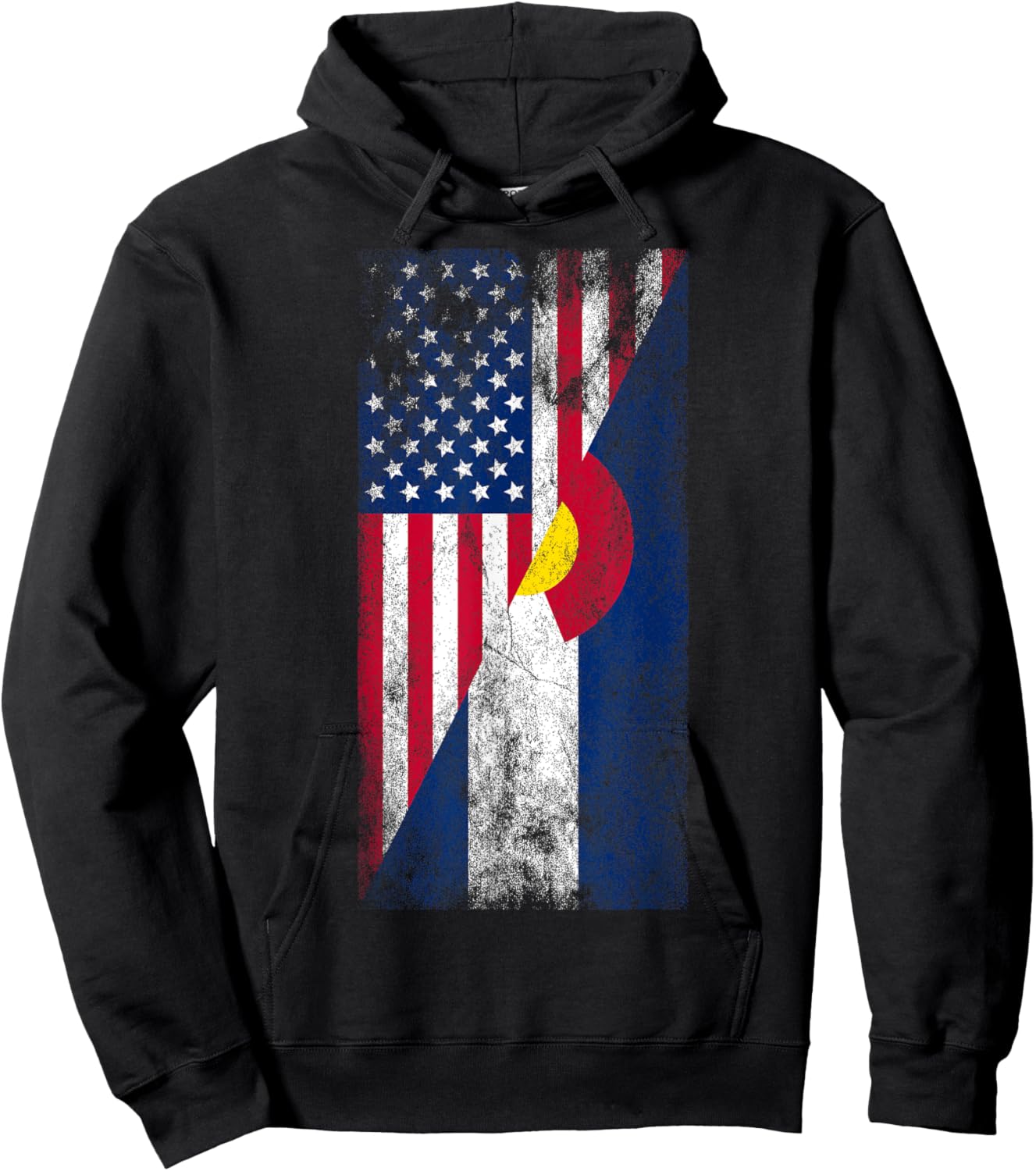 USA & Colorado Flags - American Coloradan Hoodie - Hoodie | Black