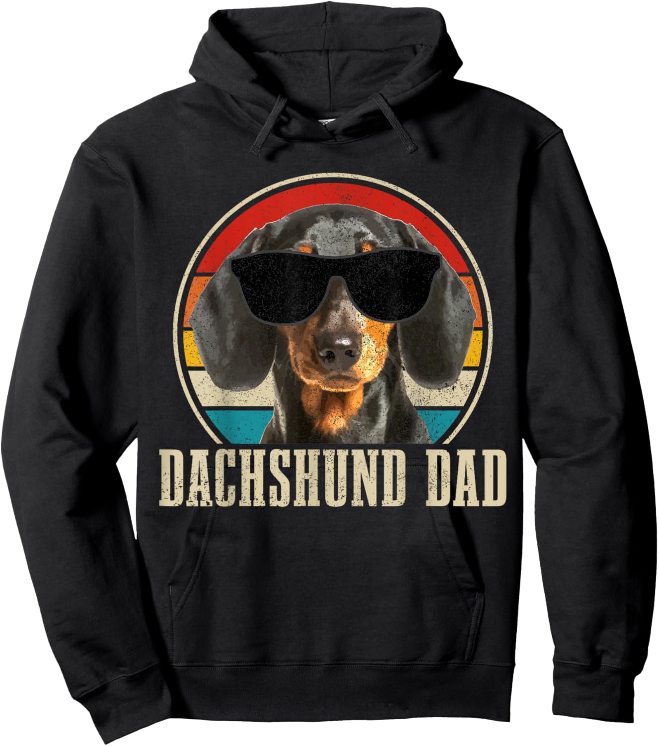 Dachshund Dog Vintage Funny Dog Hoodie - Hoodie | Black